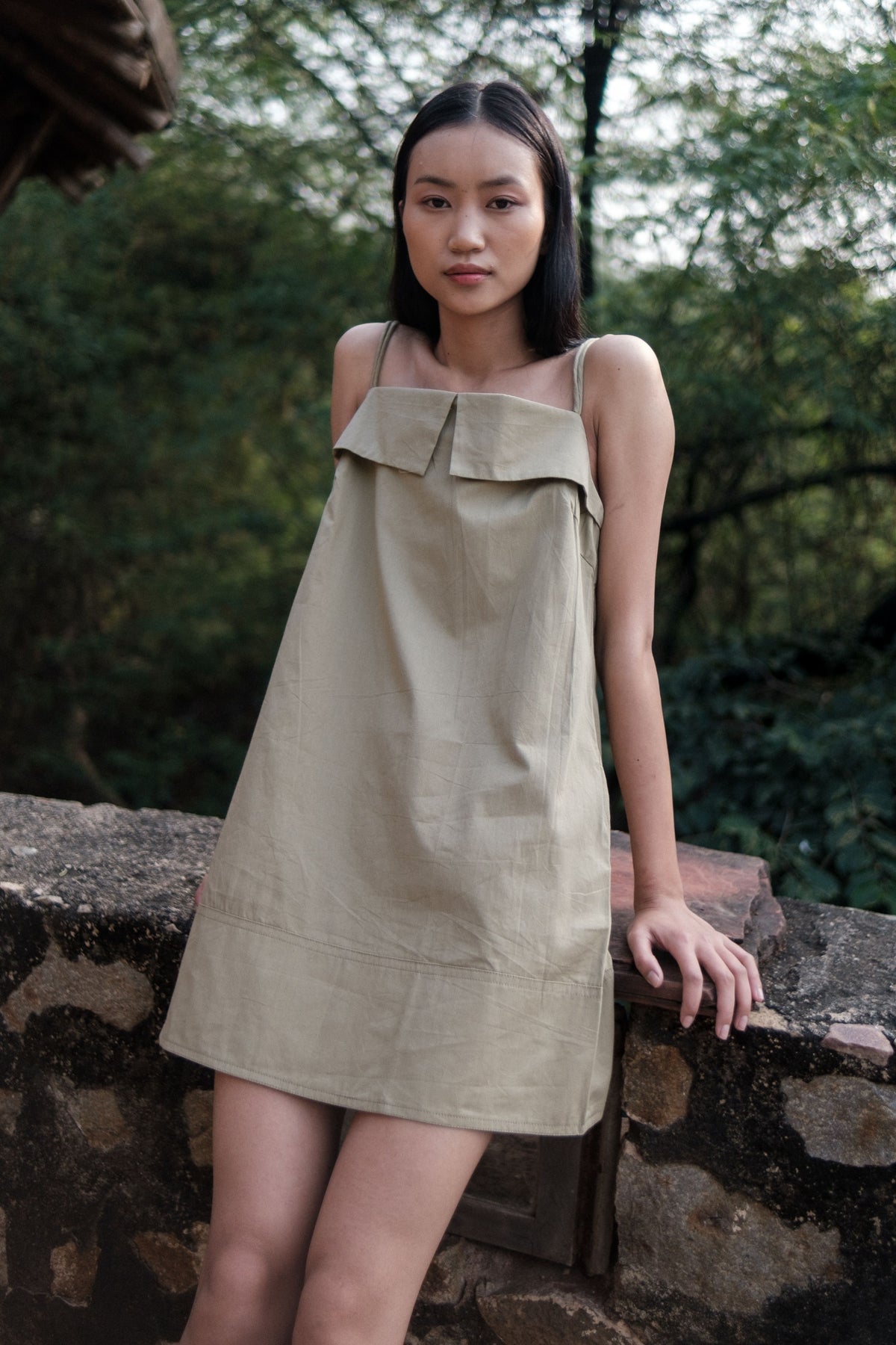 Khaki Rachel Slip Dress