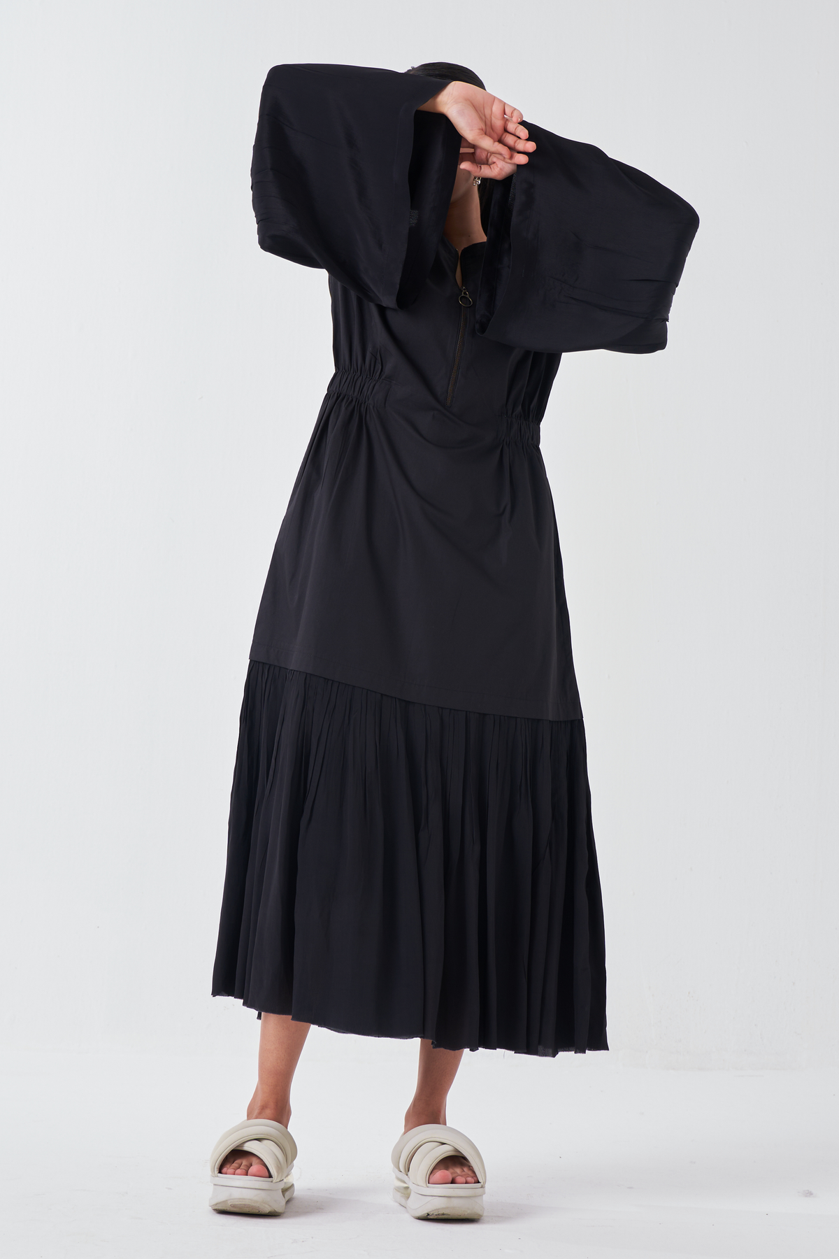 Frill Sleeve Drop Waist Dress