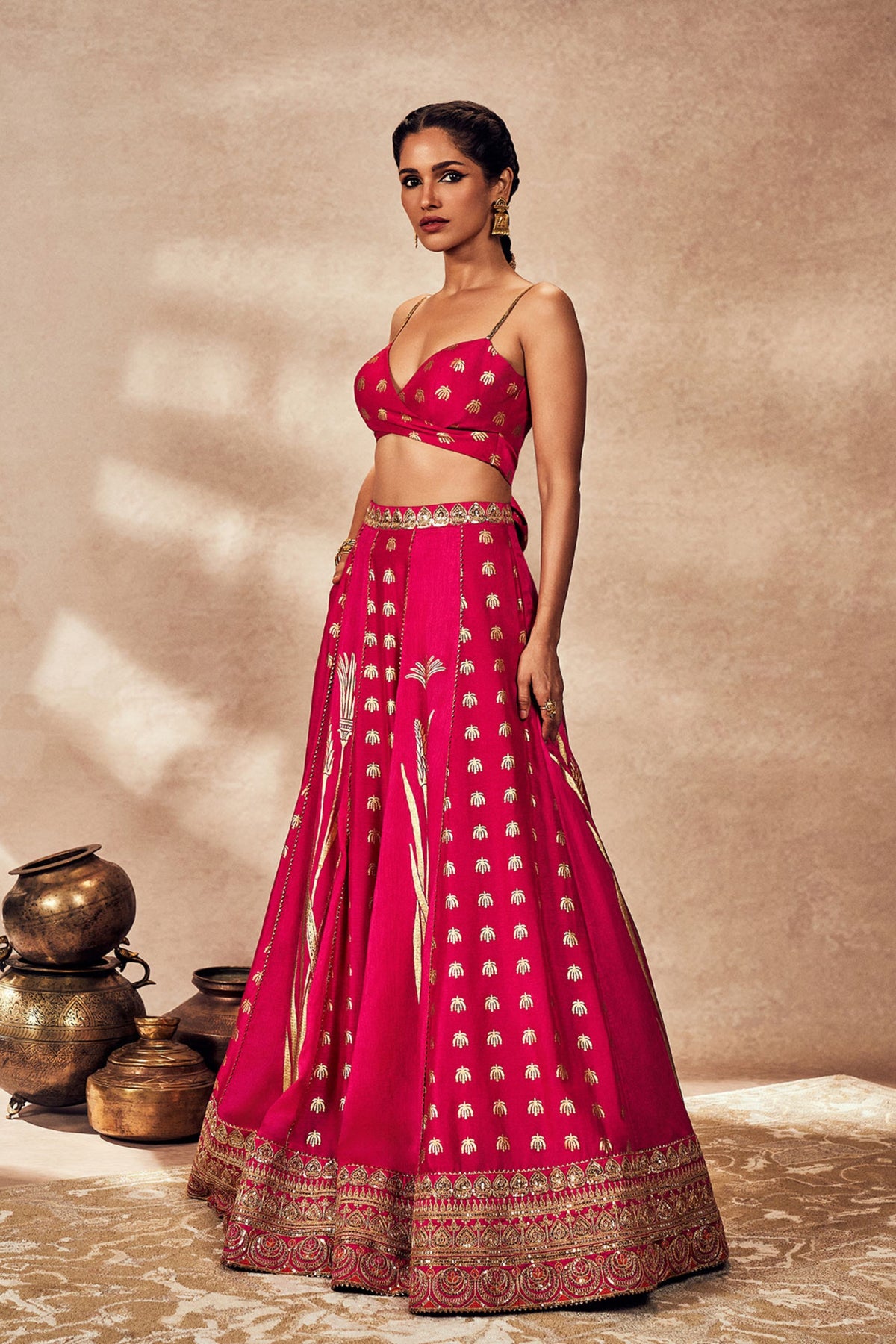 Pink Whispering Lily Lehenga Set