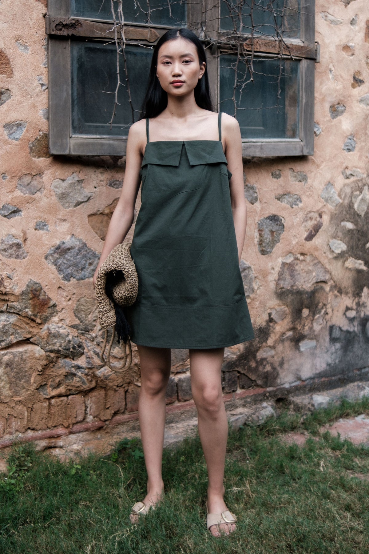 Deep Green Rachel Slip Dress