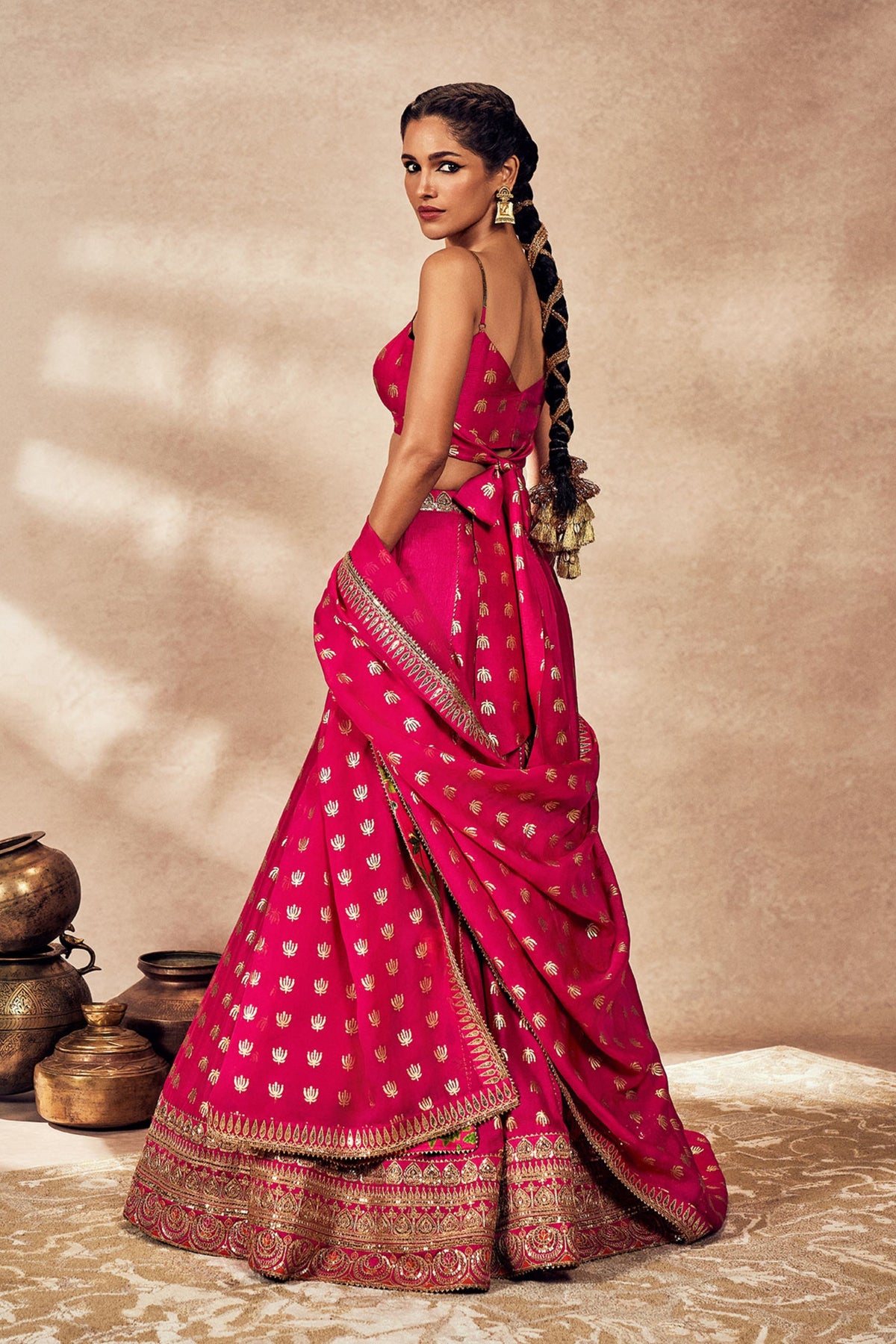 Pink Whispering Lily Lehenga Set