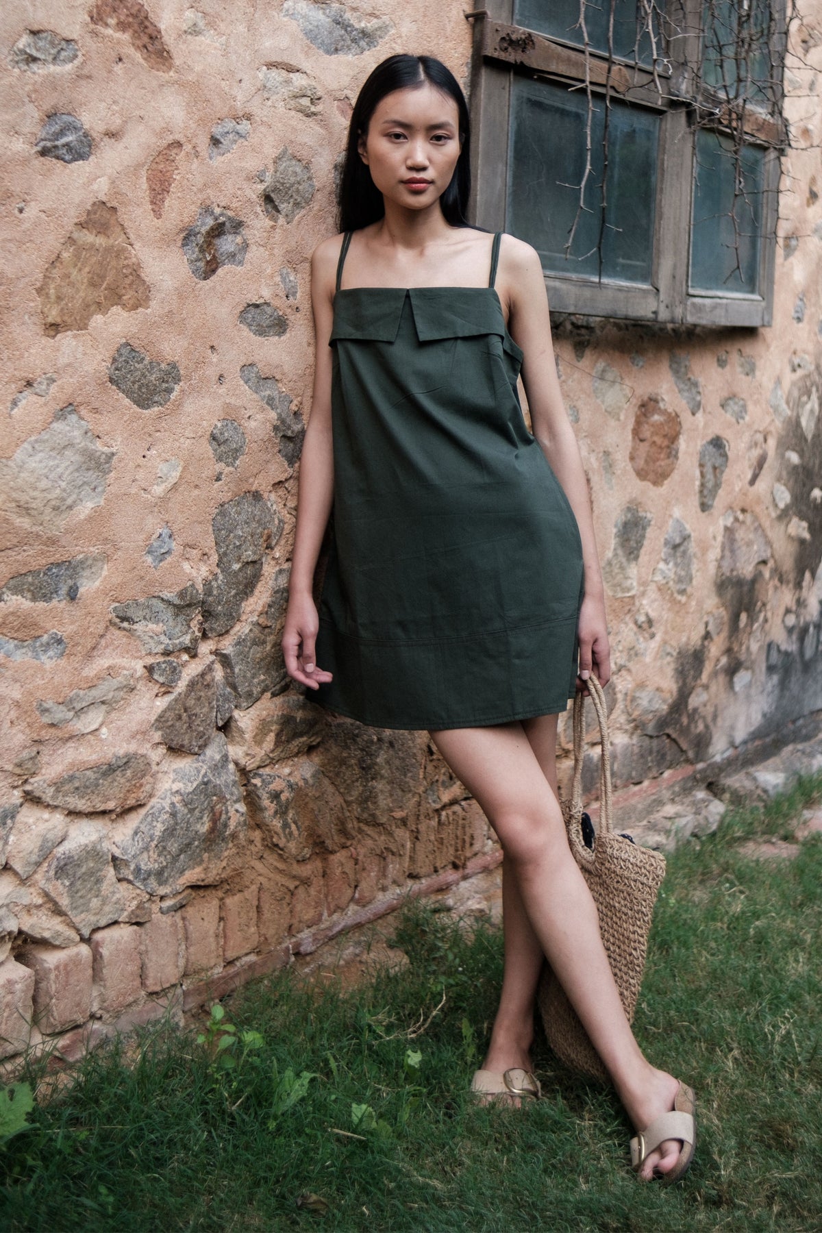 Deep Green Rachel Slip Dress