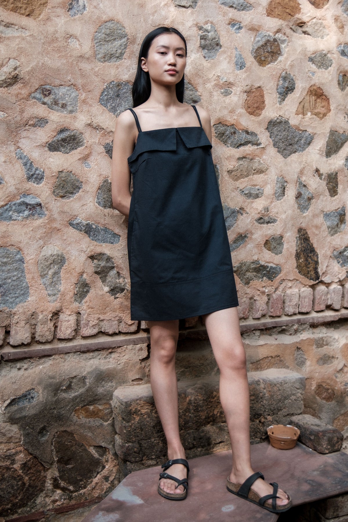 Black Rachel Slip Dress