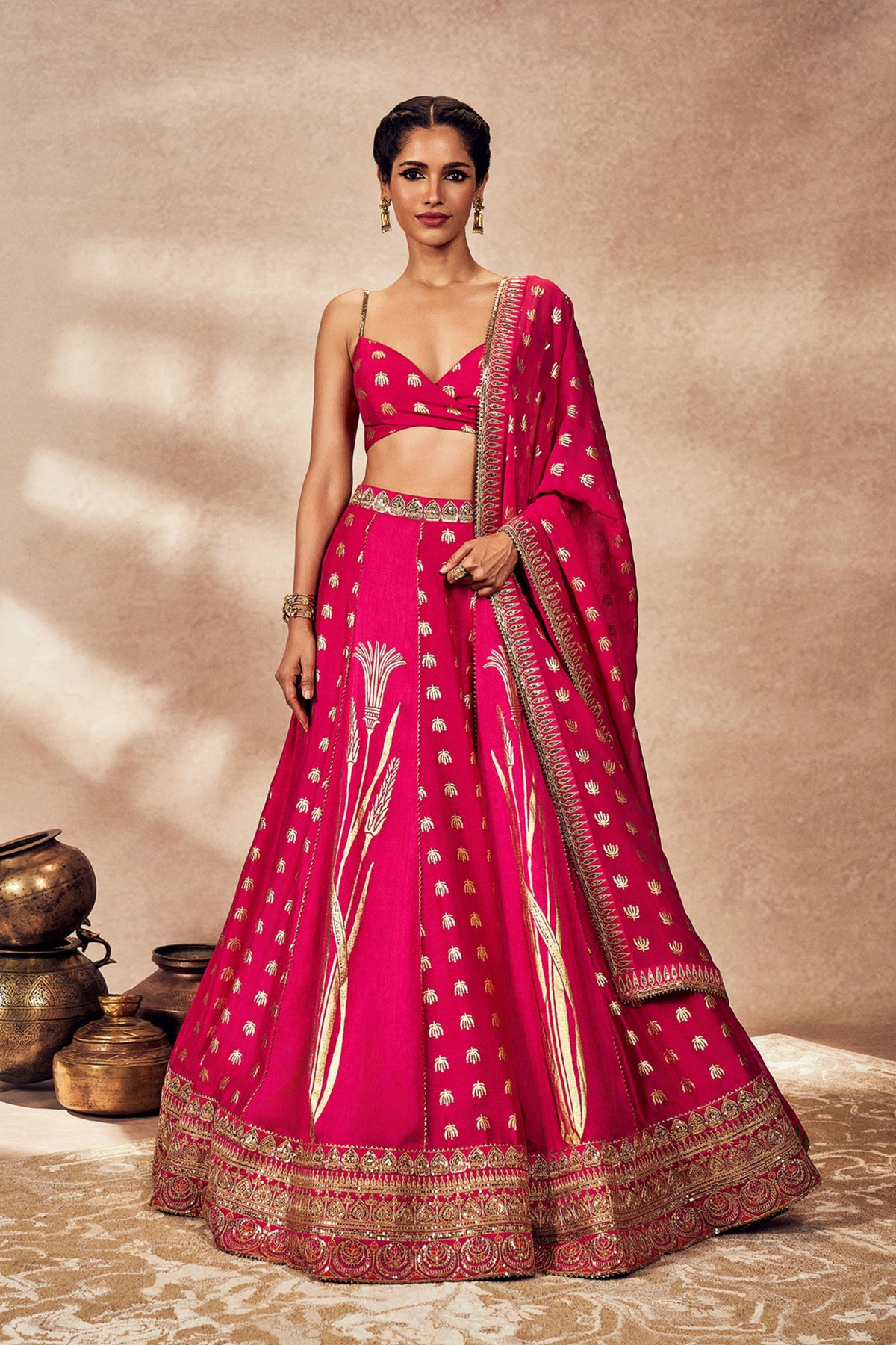 Pink Whispering Lily Lehenga Set