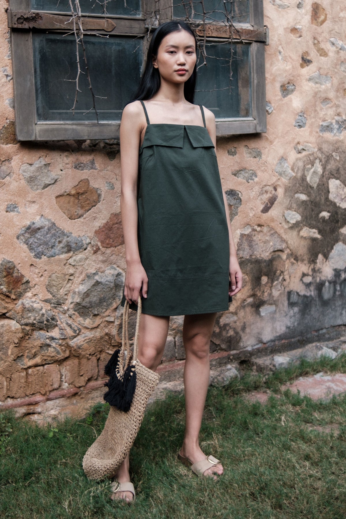 Deep Green Rachel Slip Dress