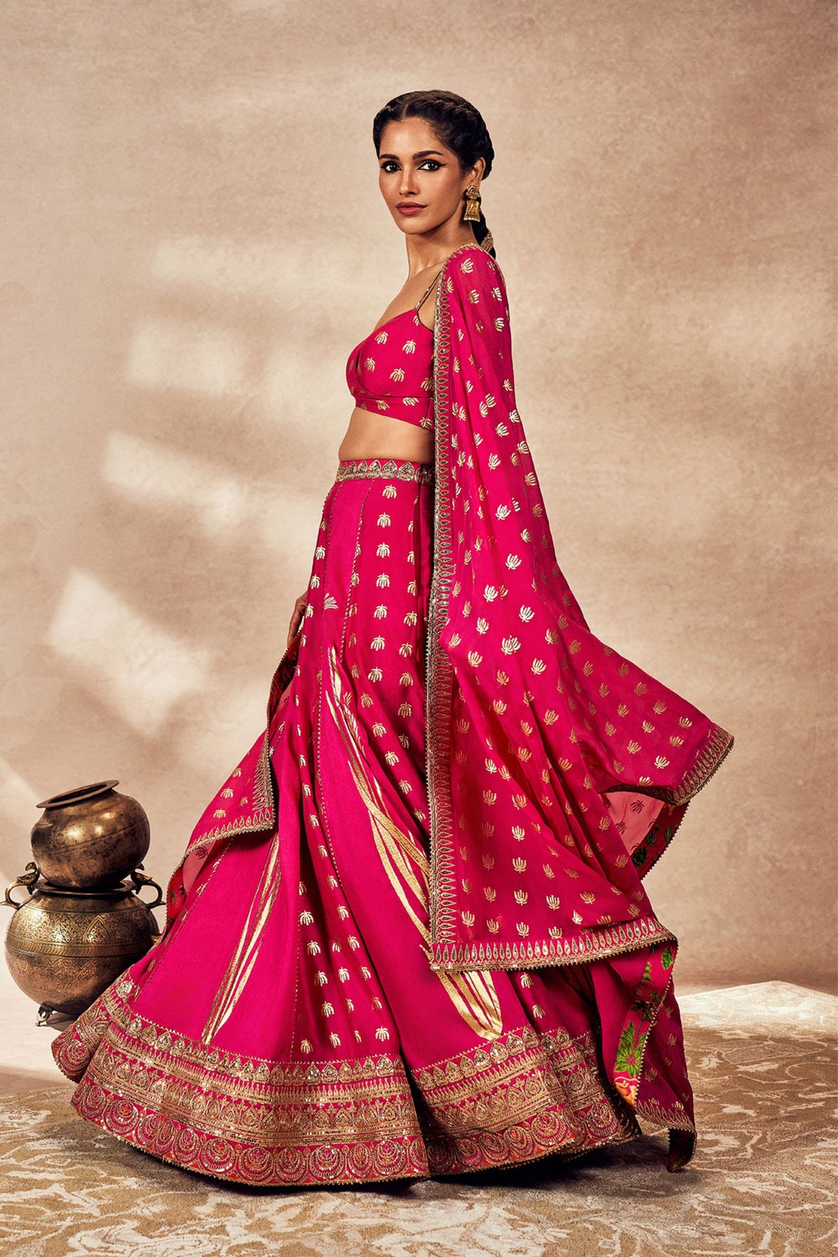 Pink Whispering Lily Lehenga Set