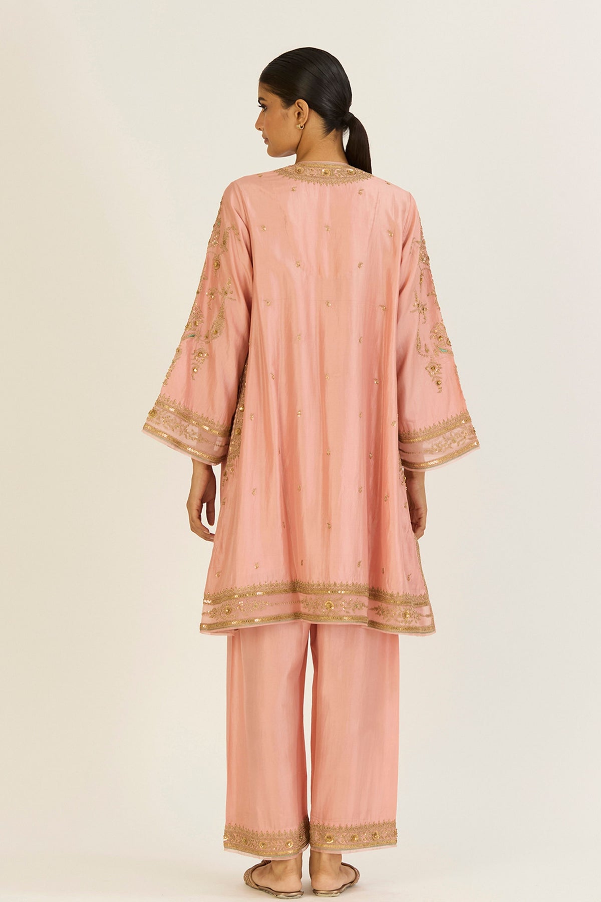 Sehmat Salmon Pink Kurta &amp; Pants