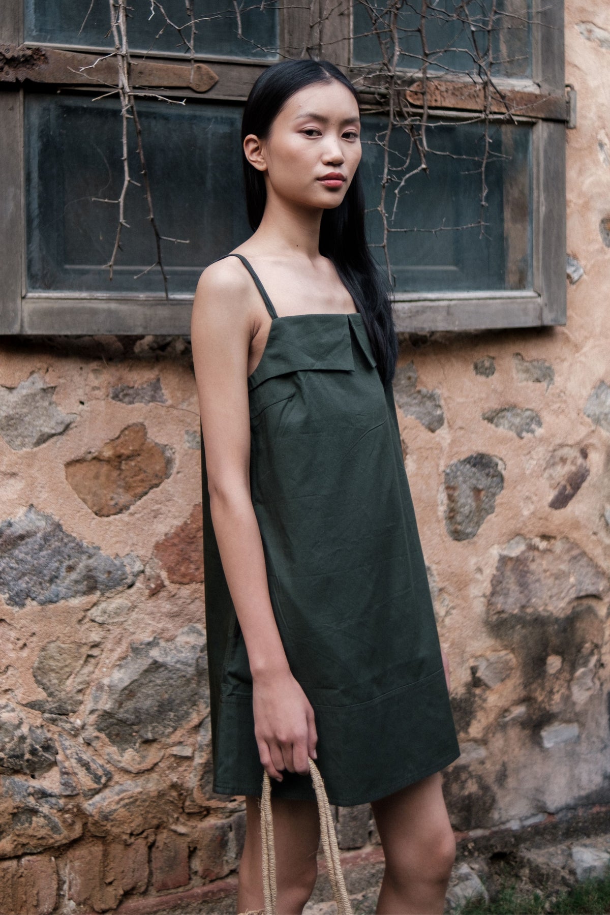 Deep Green Rachel Slip Dress