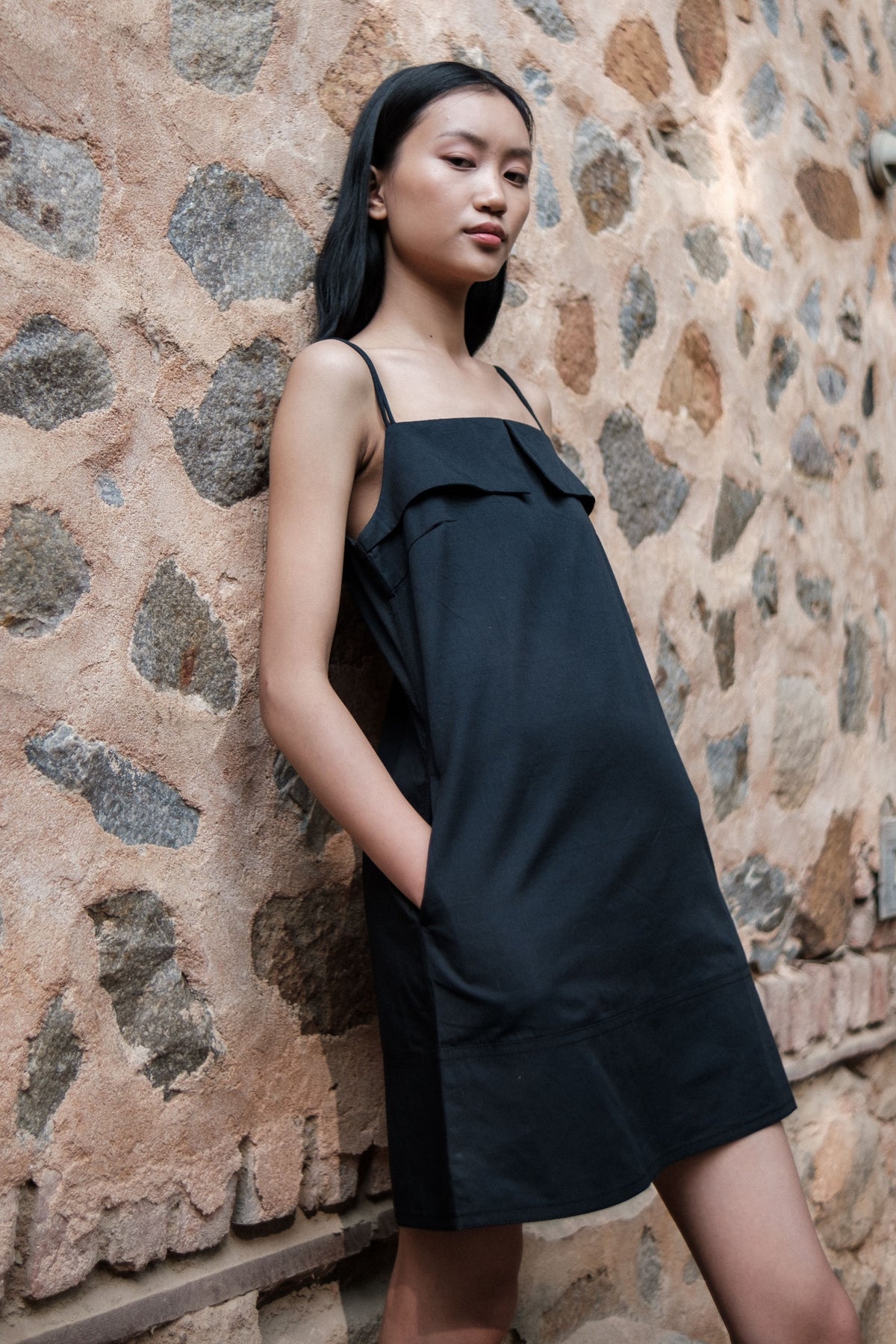 Black Rachel Slip Dress