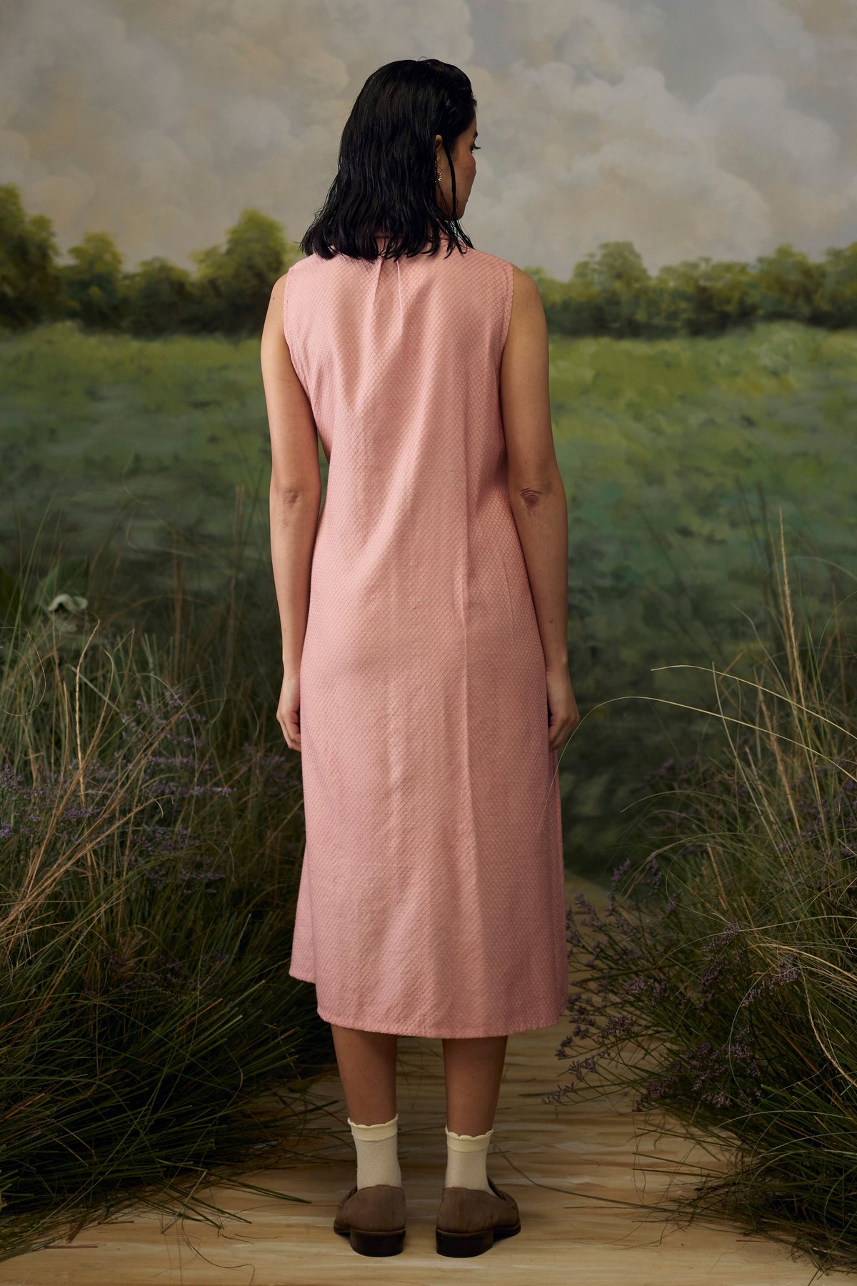 Coral Peach Wrap Dress