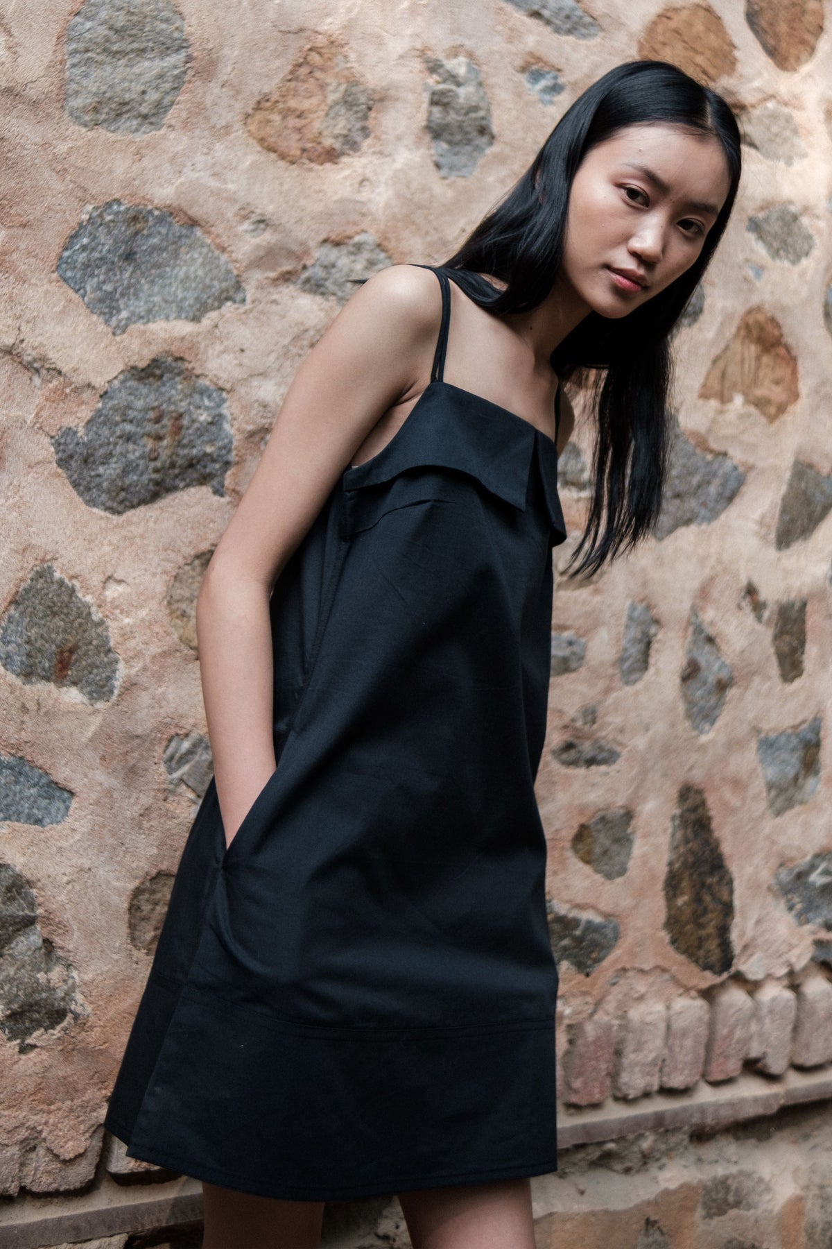 Black Rachel Slip Dress