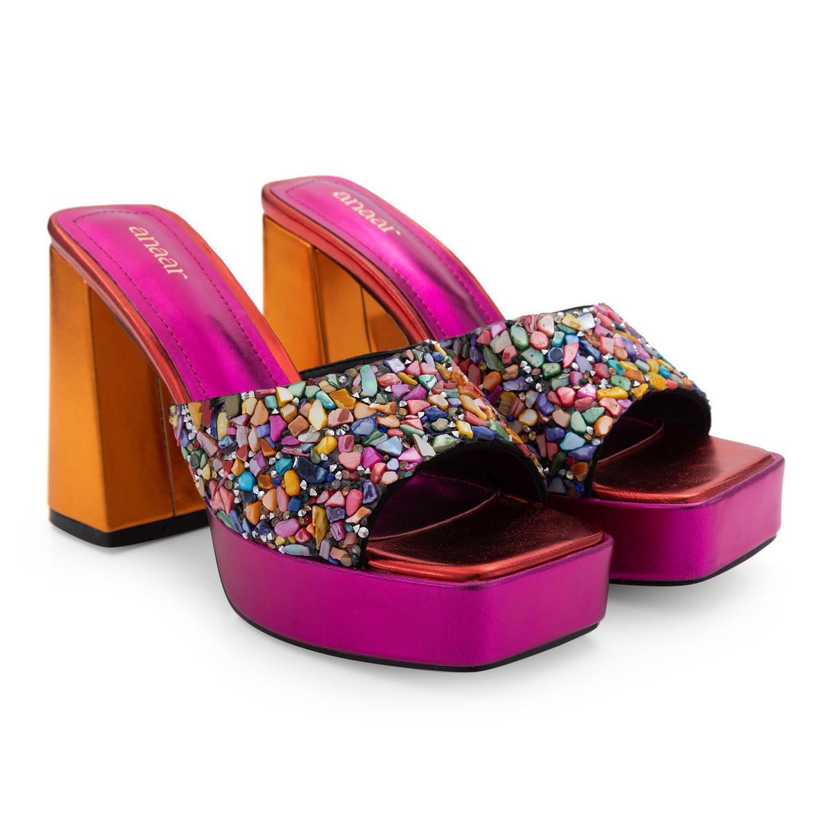 Sultry Sunset Wedding Platform Sandals