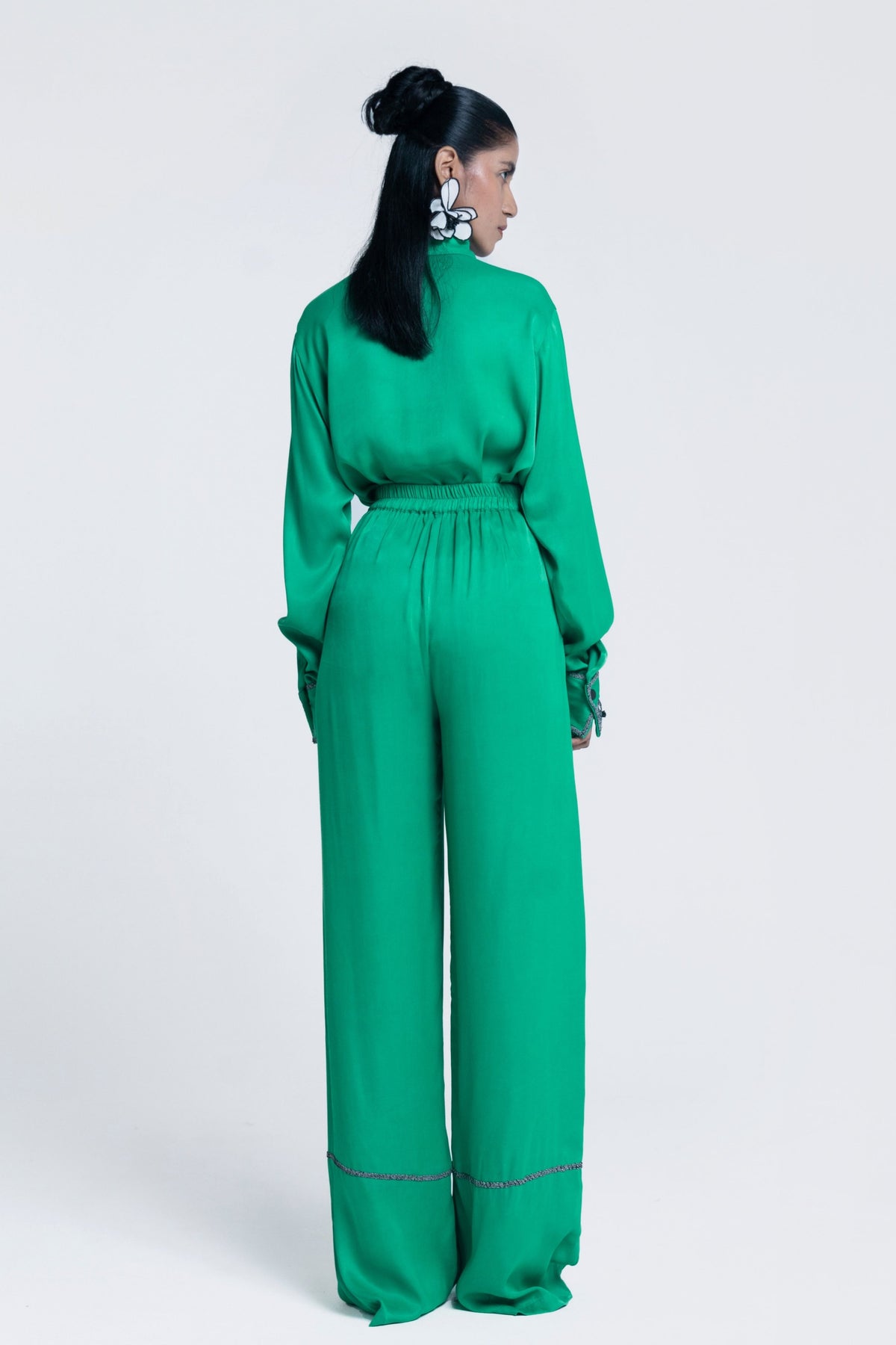 Echo Green Straight Trousers