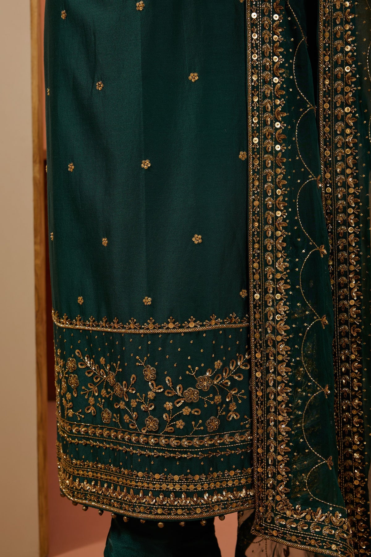 Emerald Green Long Kurta Set