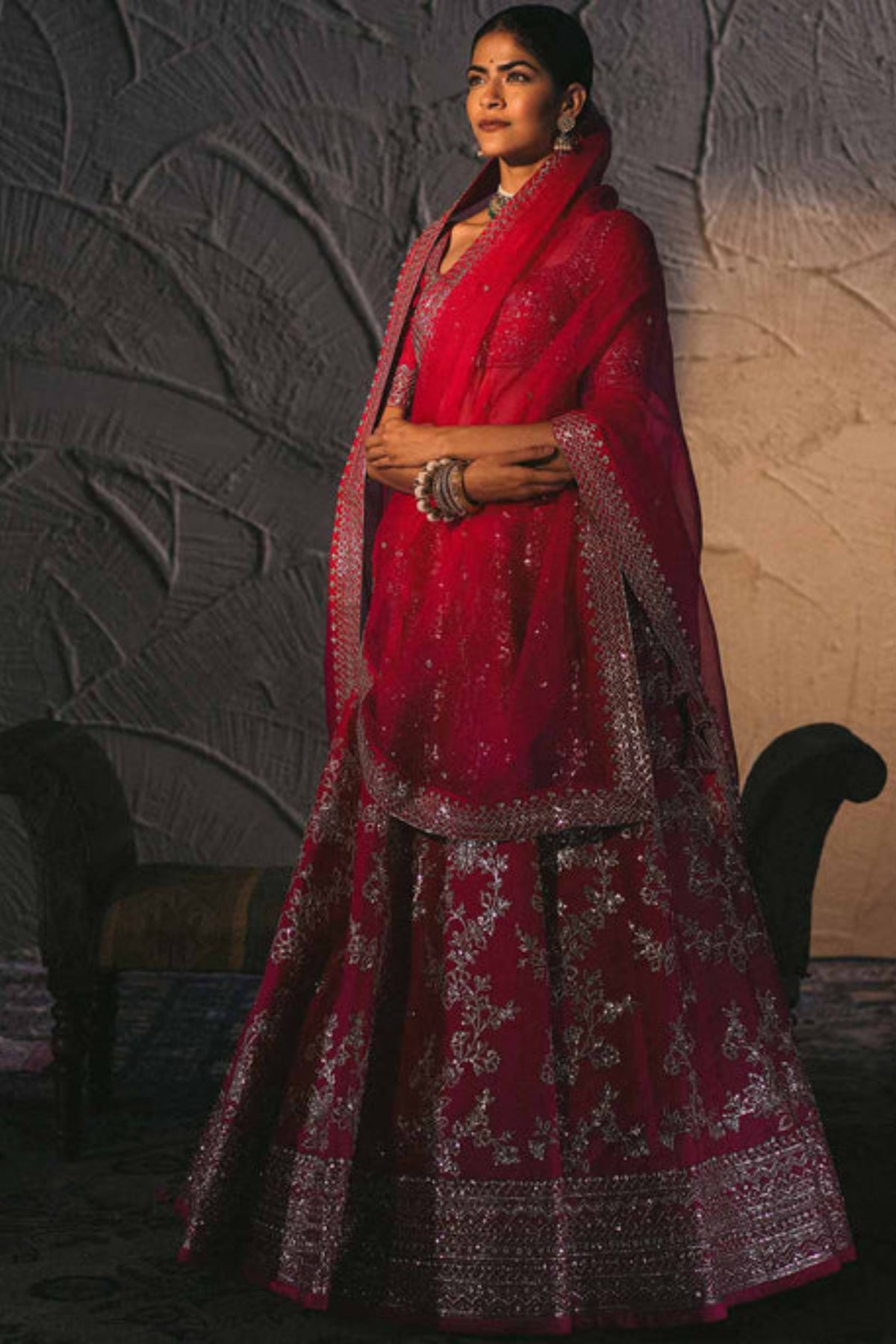 Pink chhaya lehenga