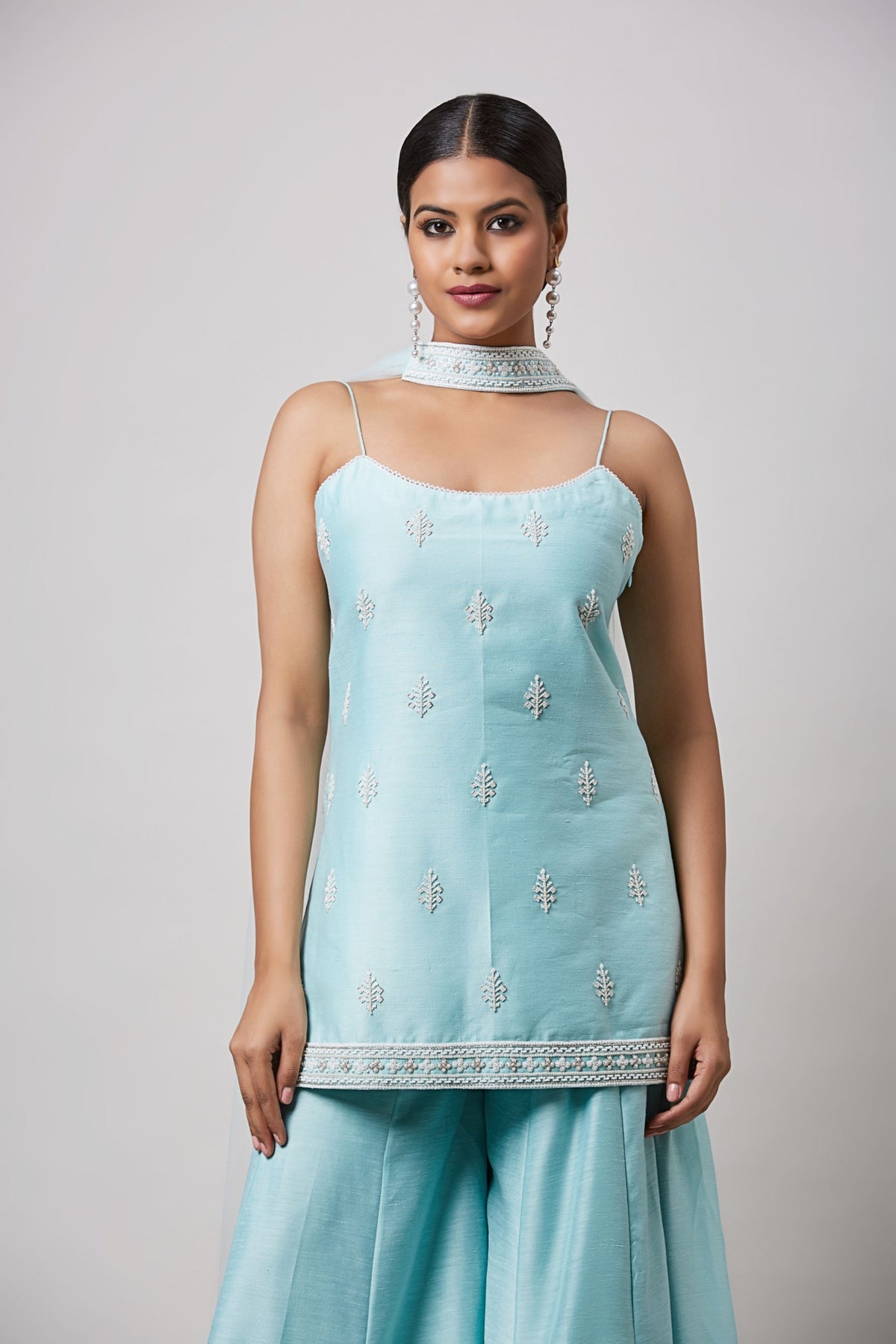 Sea Green Sharara Set