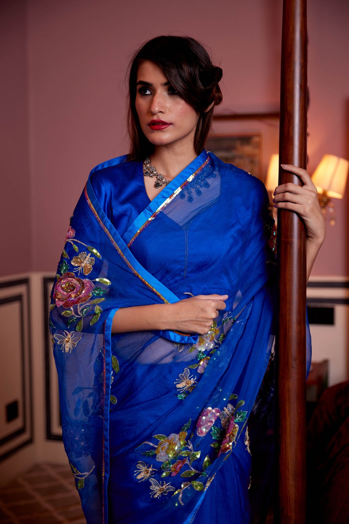 Neelima Cobalt Blue Saree