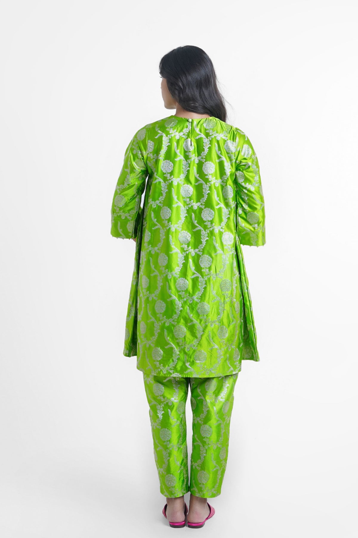 Green Sunheri Kurta Set