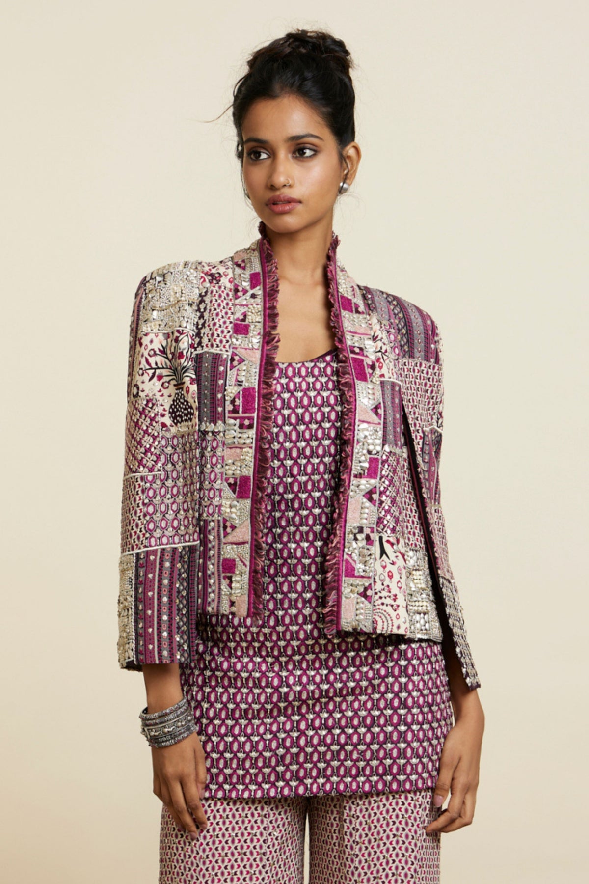 Merlot Patchwork Noor Jacket