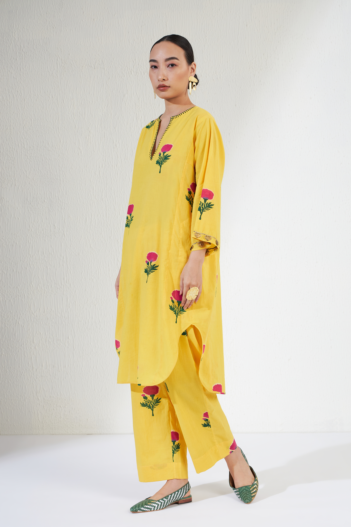 Yellow Gulnaar Kurta Set