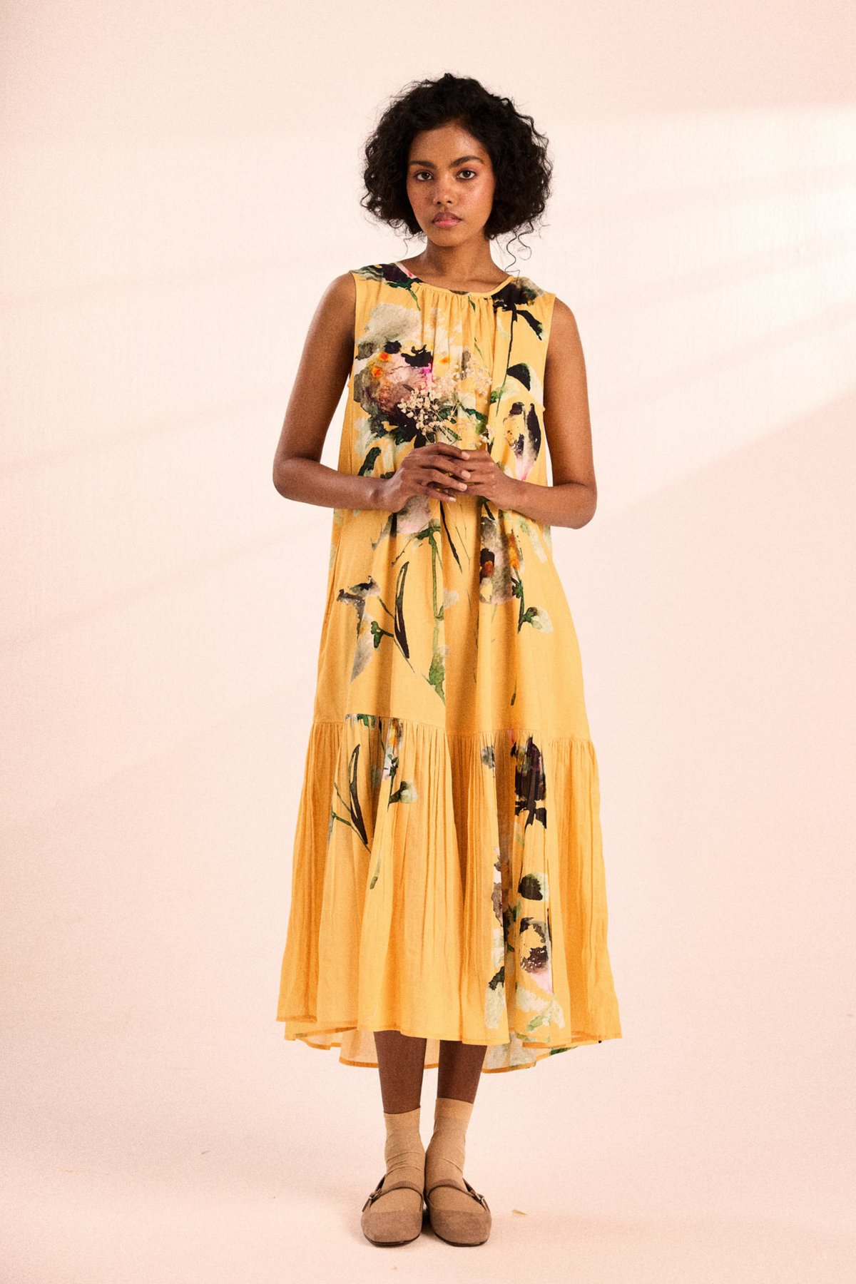 Sunlit Corn Yellow Dress