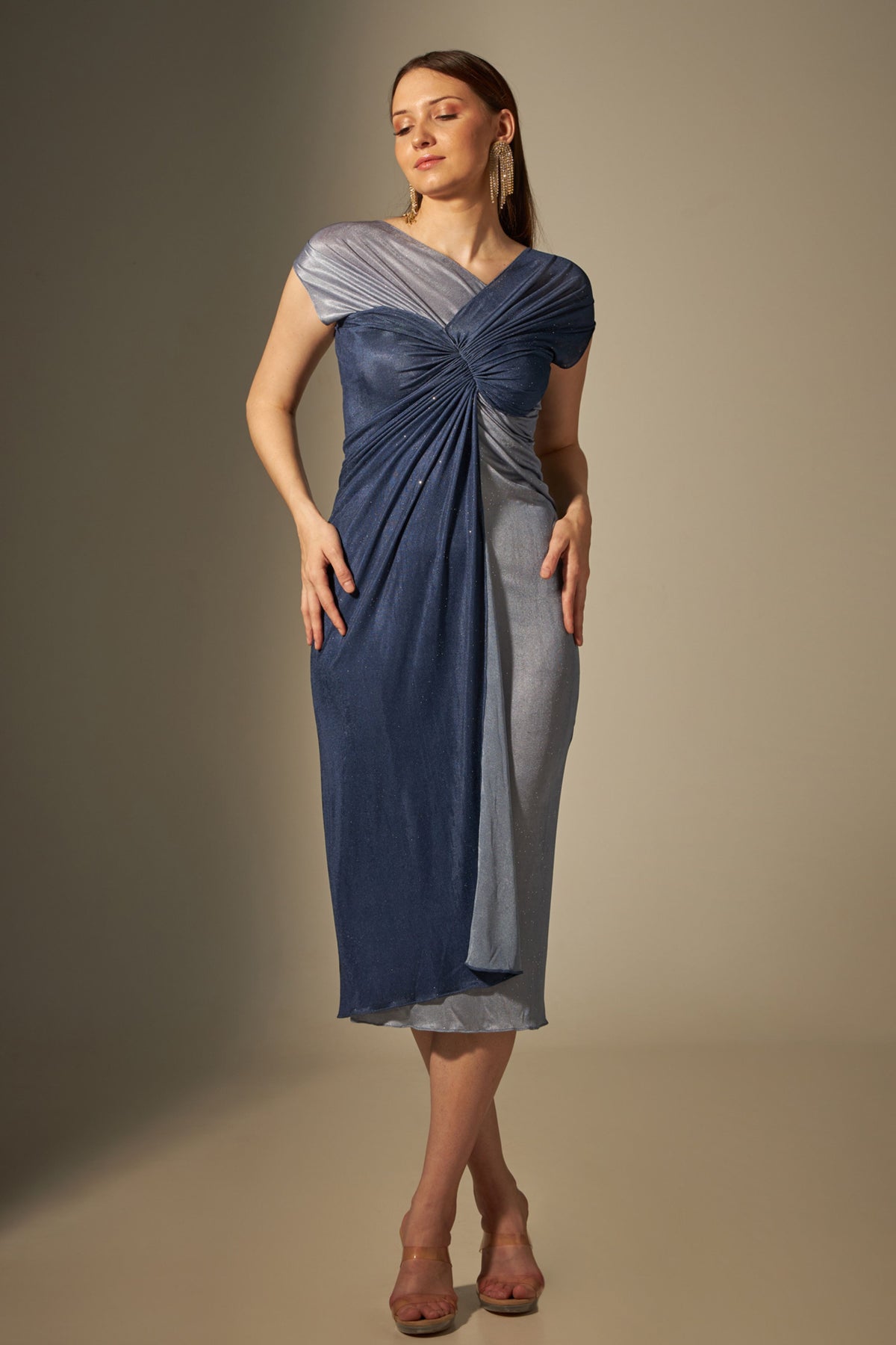 Blue Shaded Stretch Dress