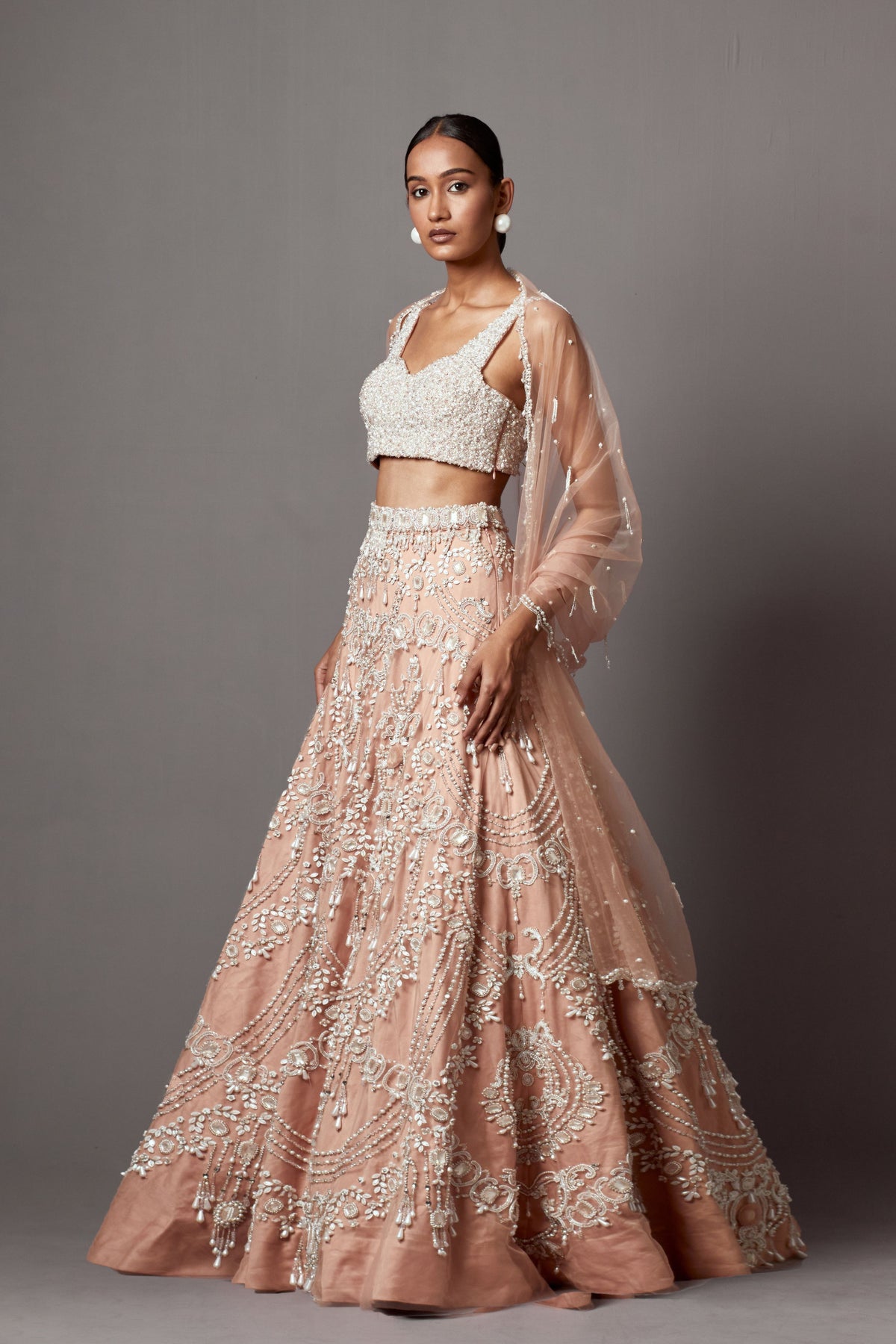 Dust Rose Lehenga Set