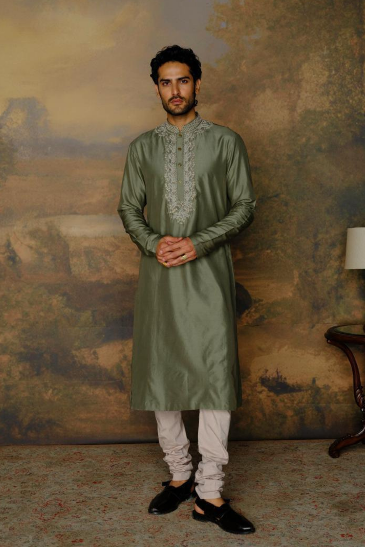 Kurta With Beige Chudidar