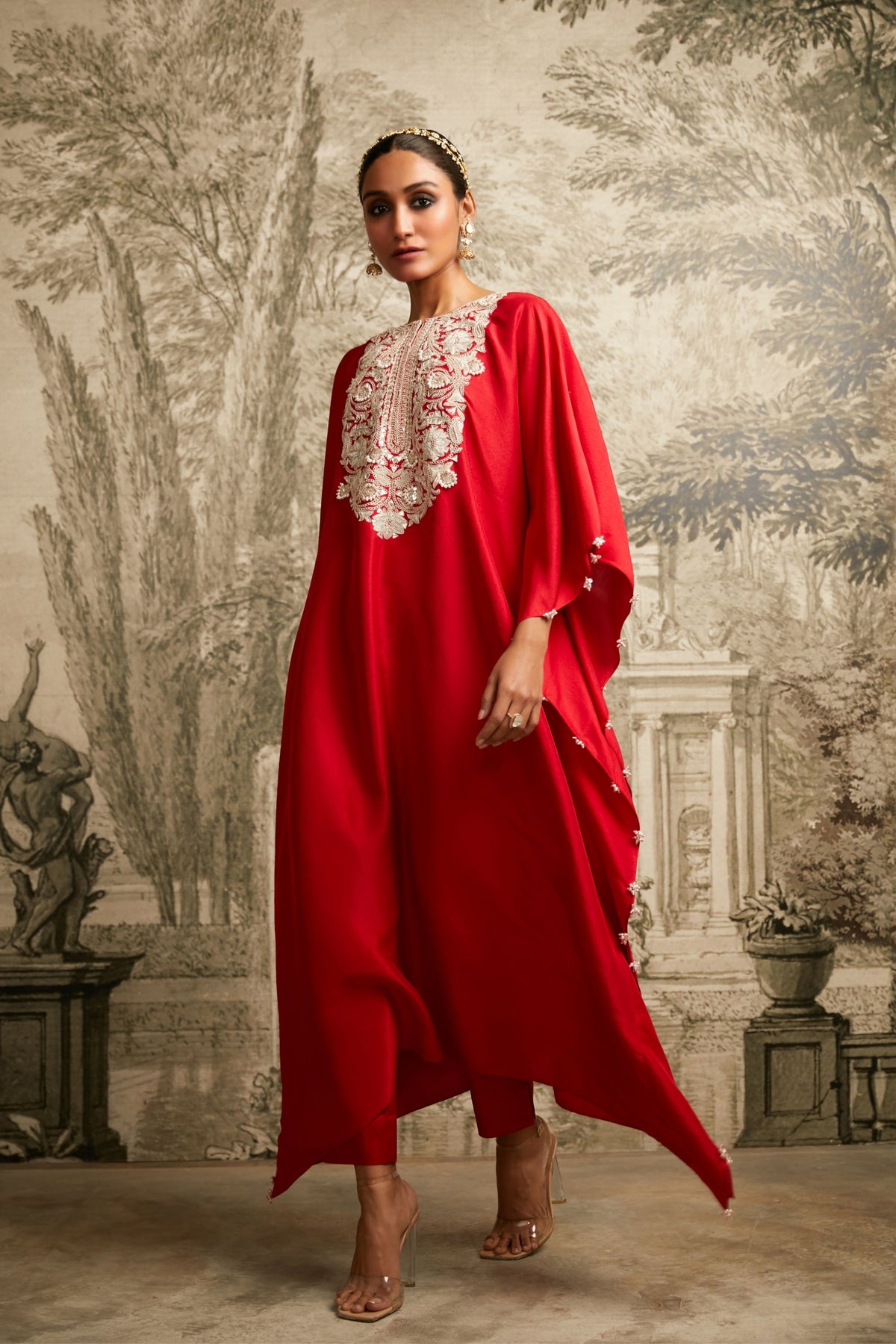 Red Kaftan Set