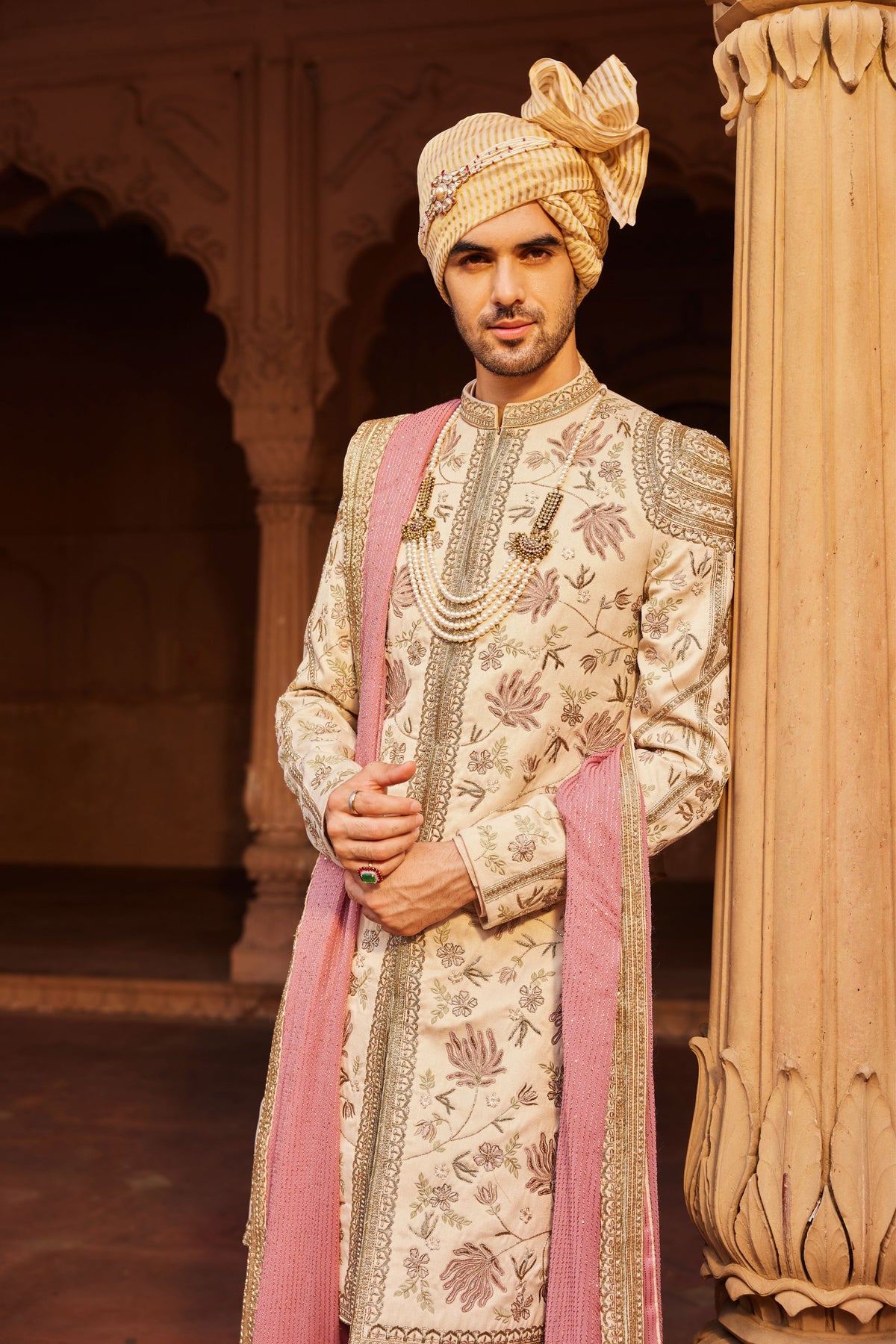 Gulzaar Silk Sherwani Set