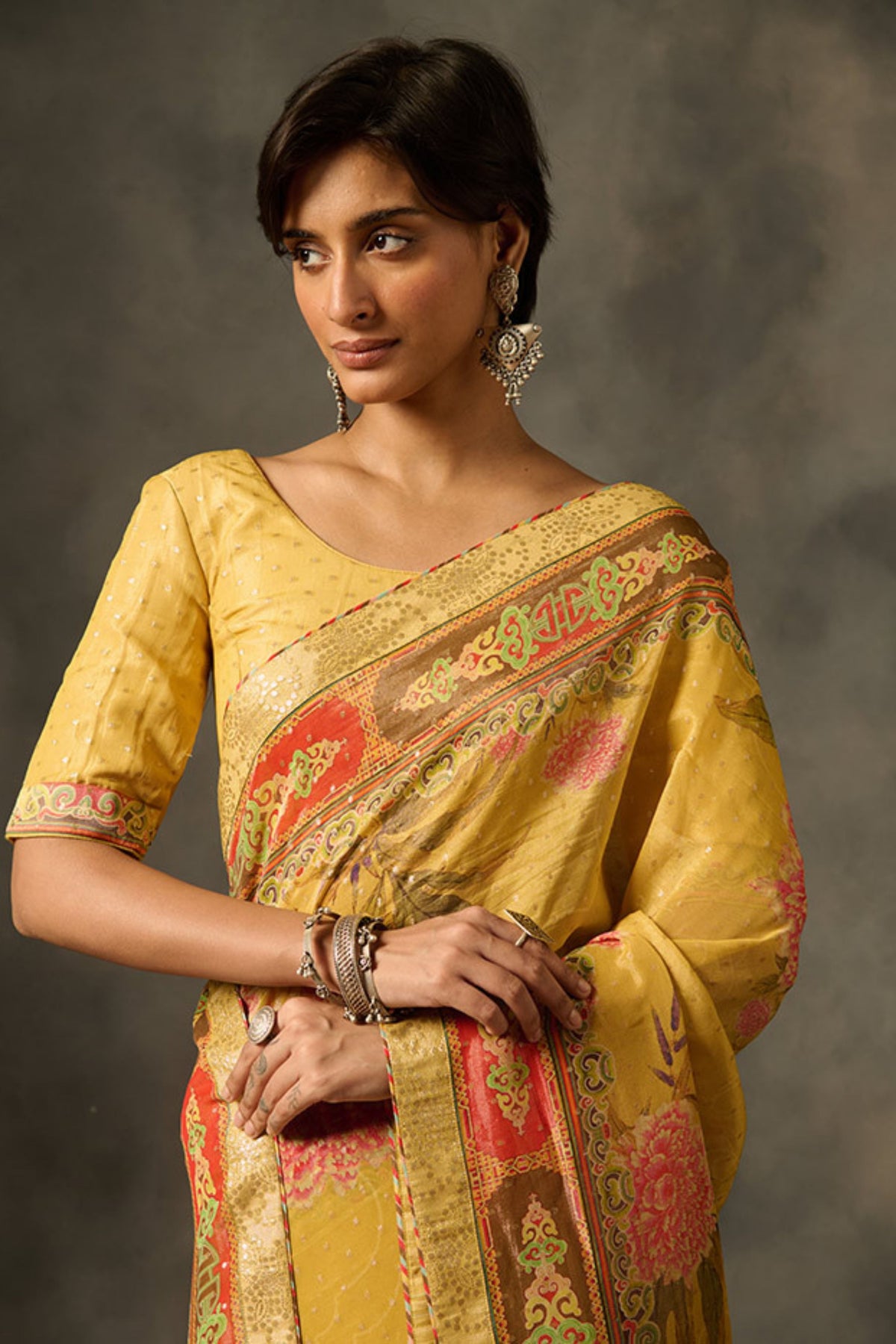 Yellow Soma Saree