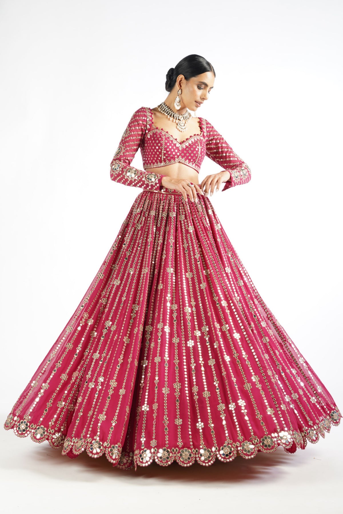 Mellow Wine Lehenga Set