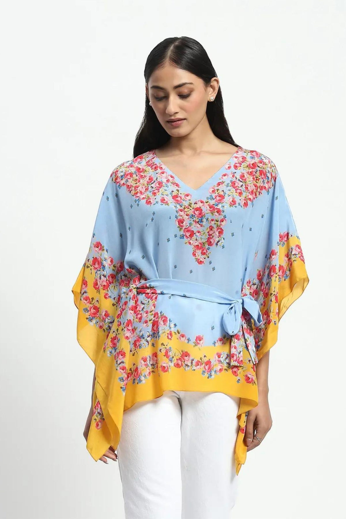 Blue Powder Kaftan Top