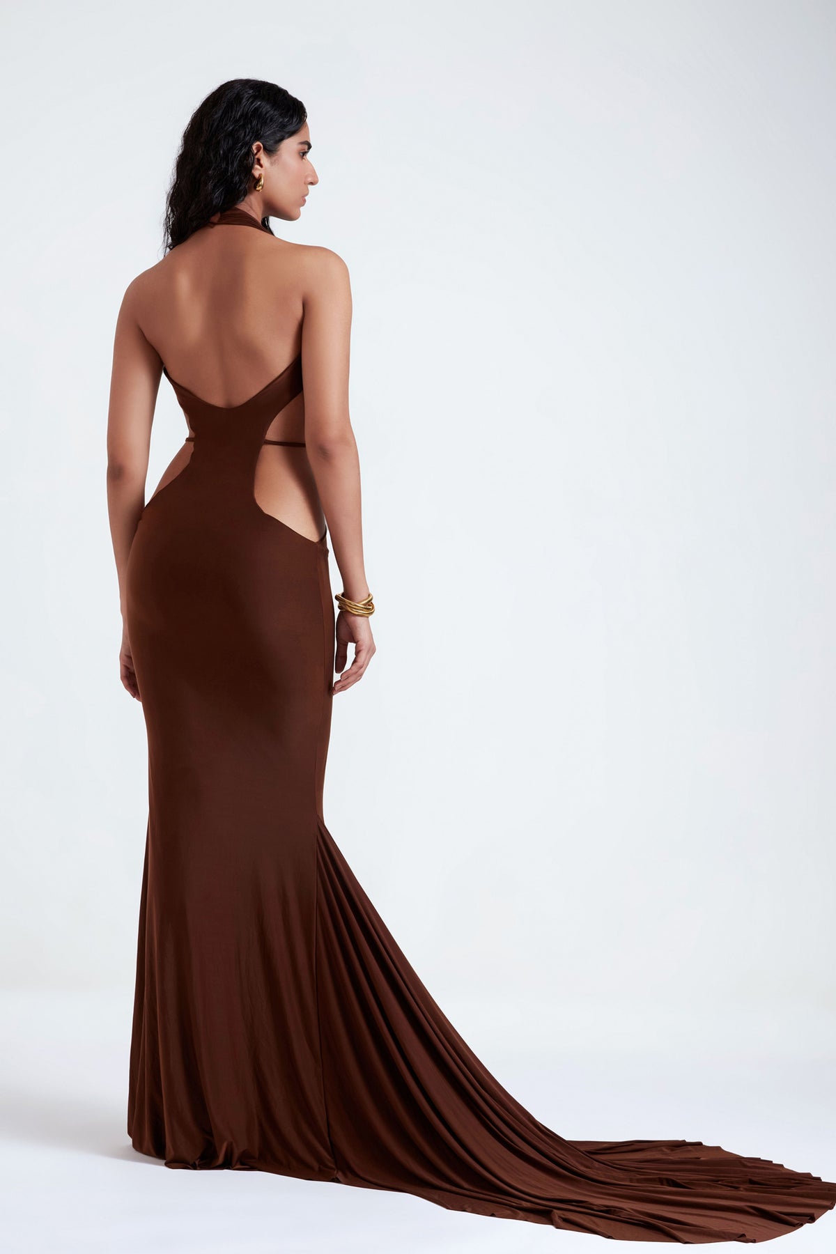 Ninah Chocolate Brown Gown