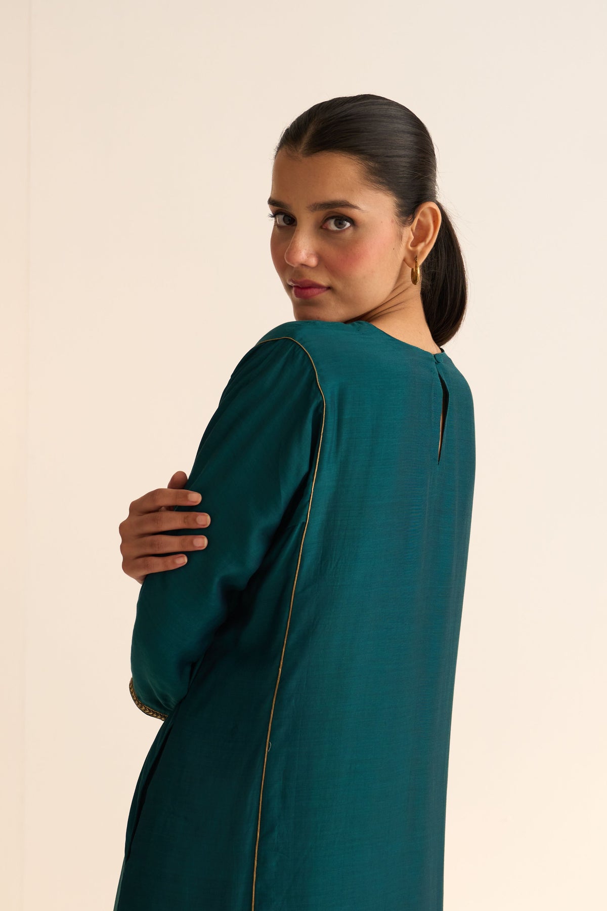 Kumud Teal Kurta