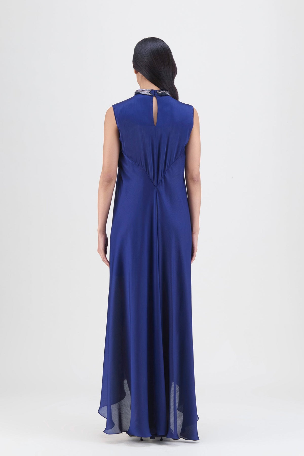 Ink Blue Paneled Gown