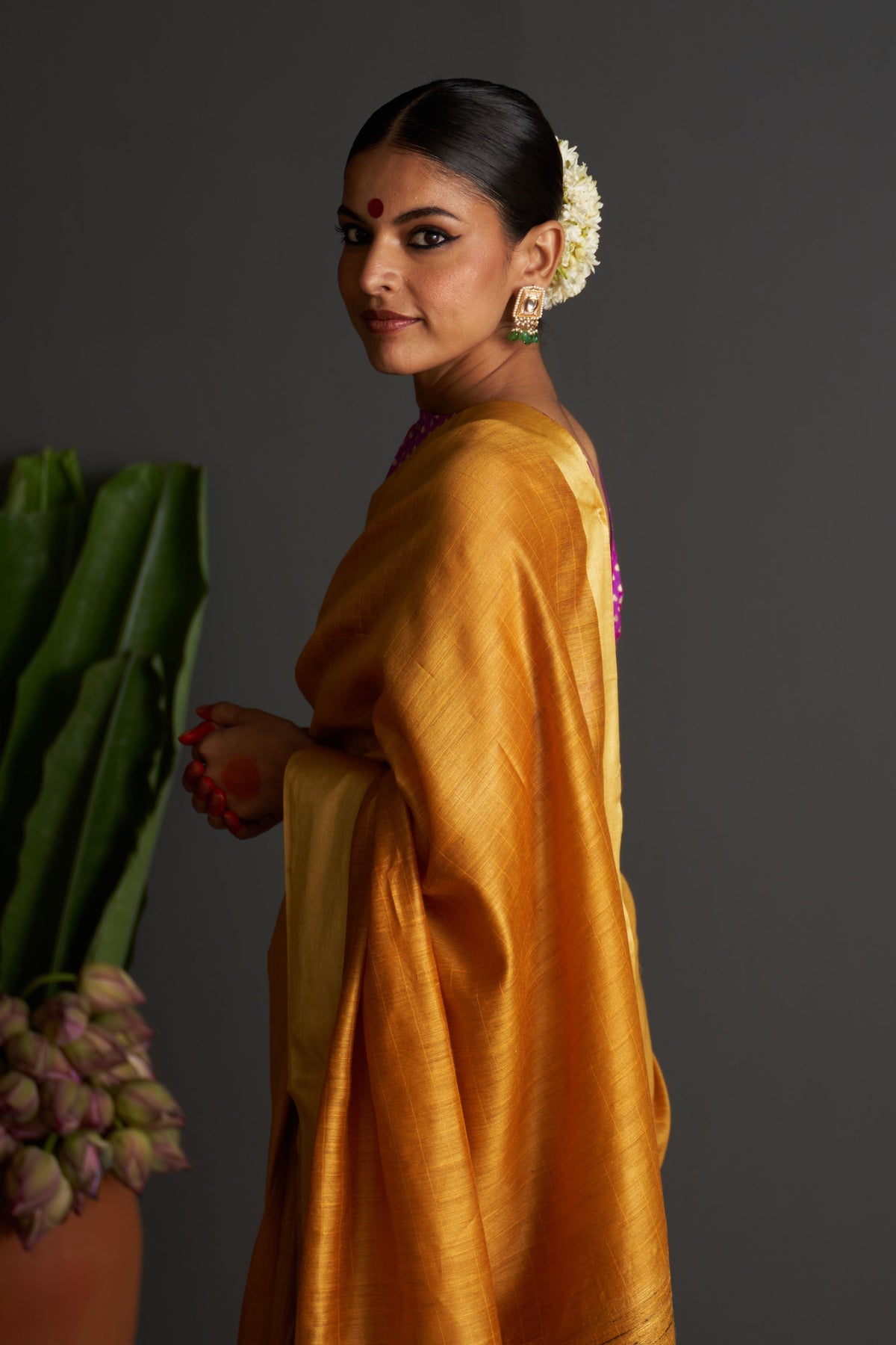 Falguni Mustard Saree