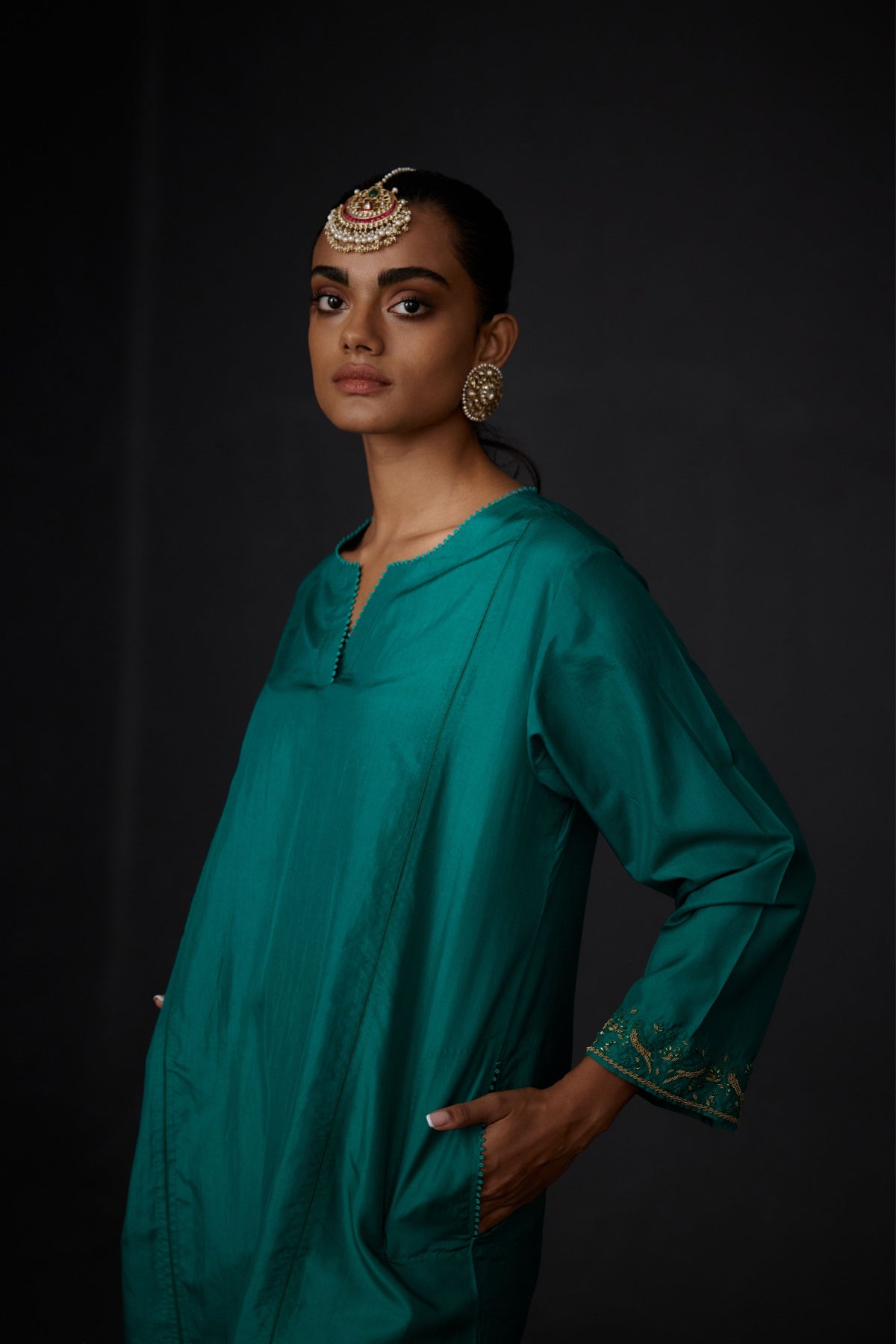 Embroidered Tunic With Trouser