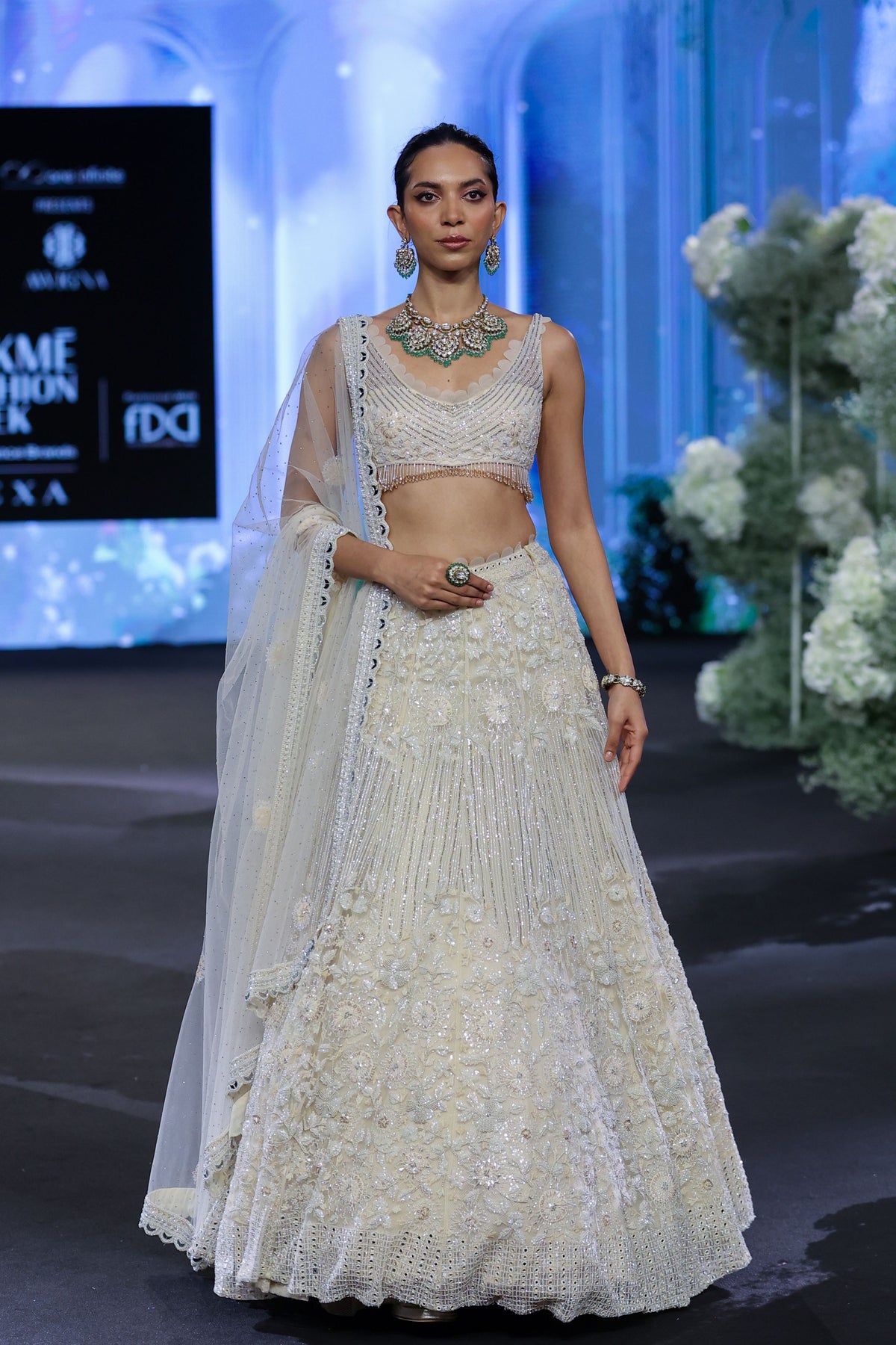 Ivory Lehenga Set