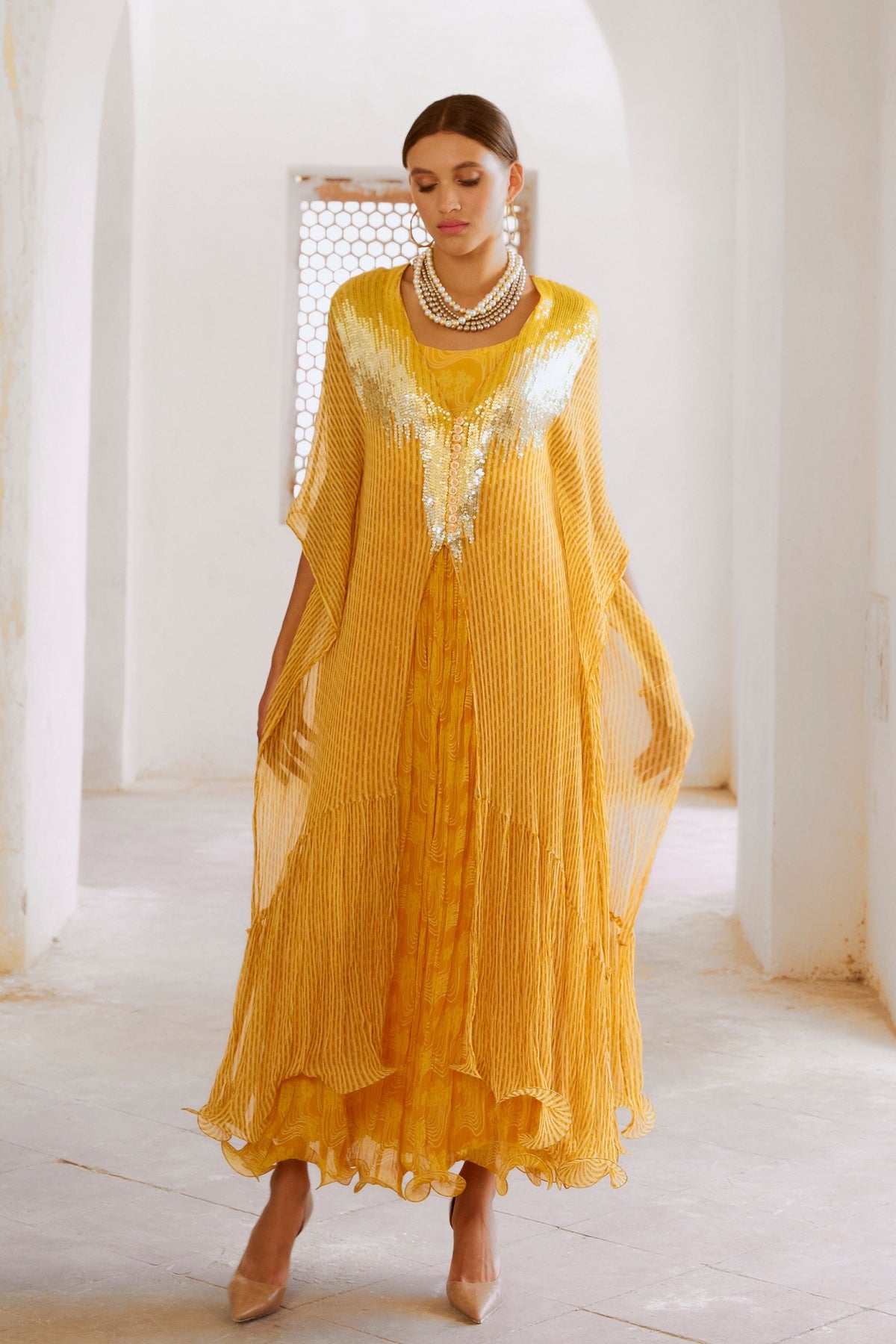 Marigold Bling Kaftan