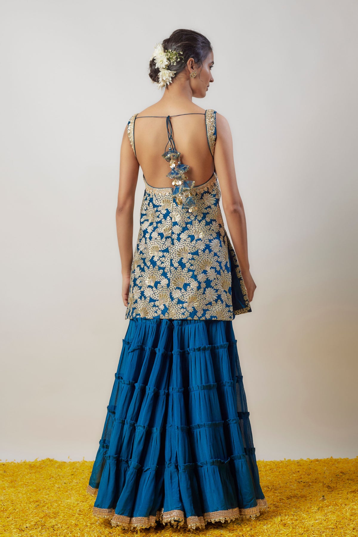 Gita Blue Sharara Set