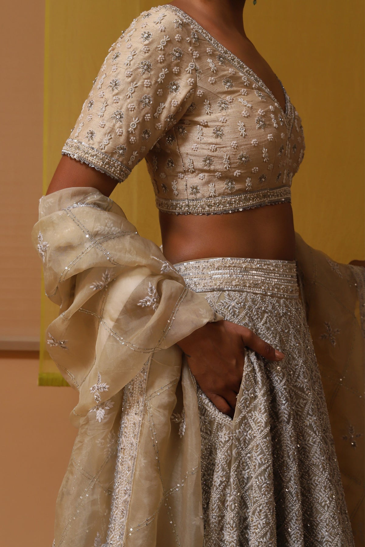 Offwhite Barika Lehenga Set