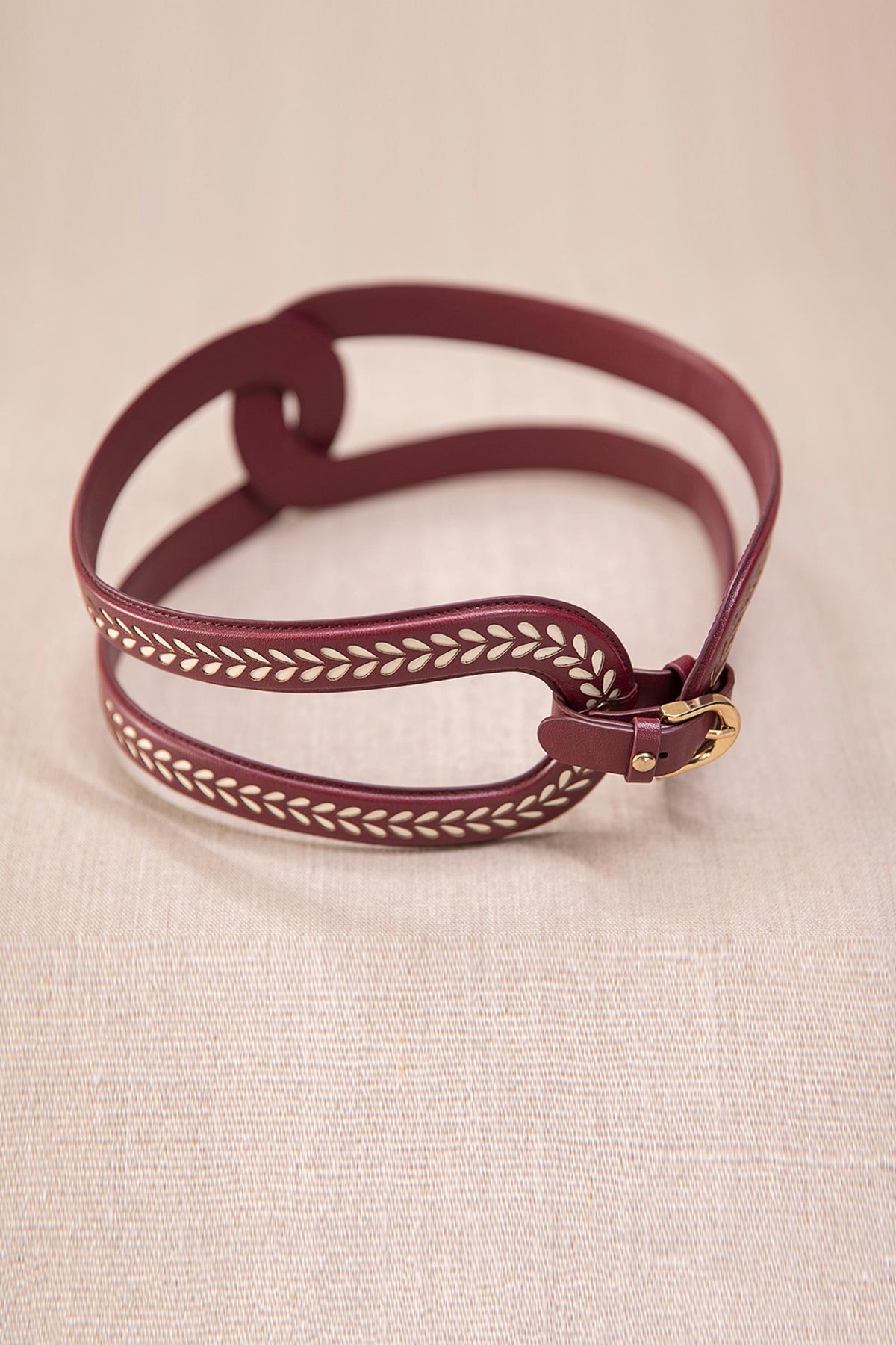 Burgundy adara belt