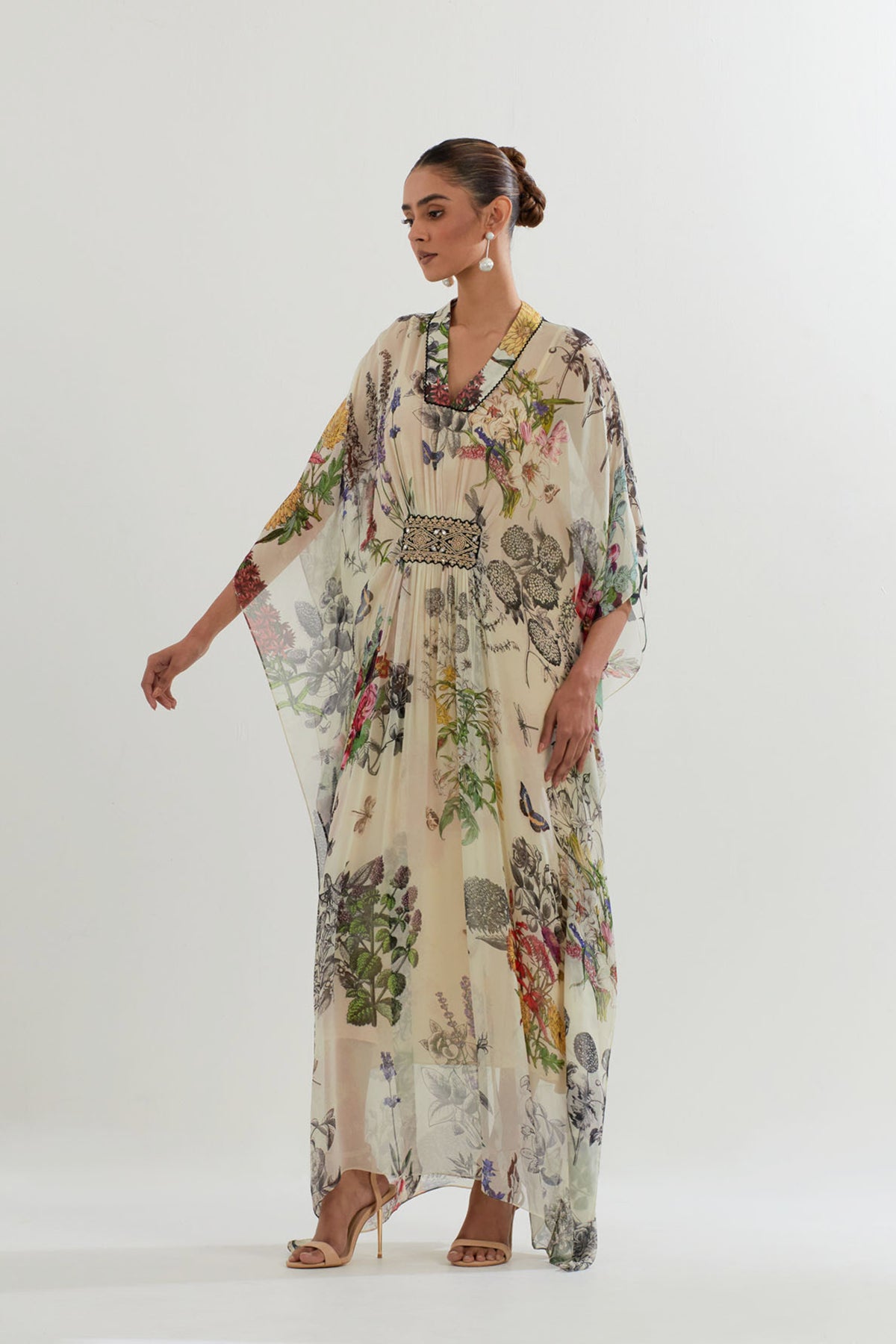 Multicolor Botanical Kaftan