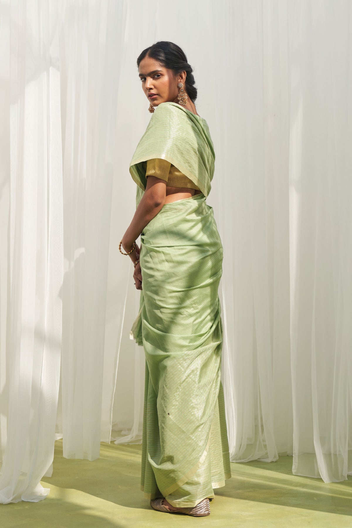 Nirvi Green Saree