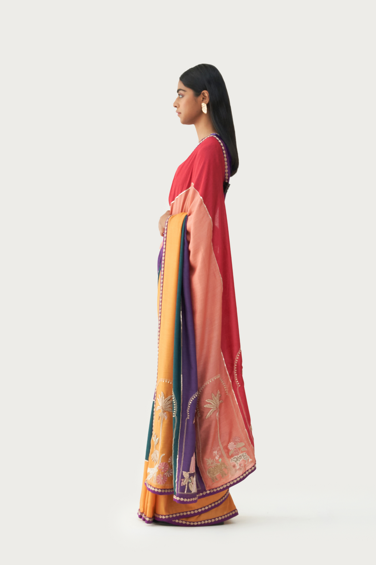 Meknes multicolour saree