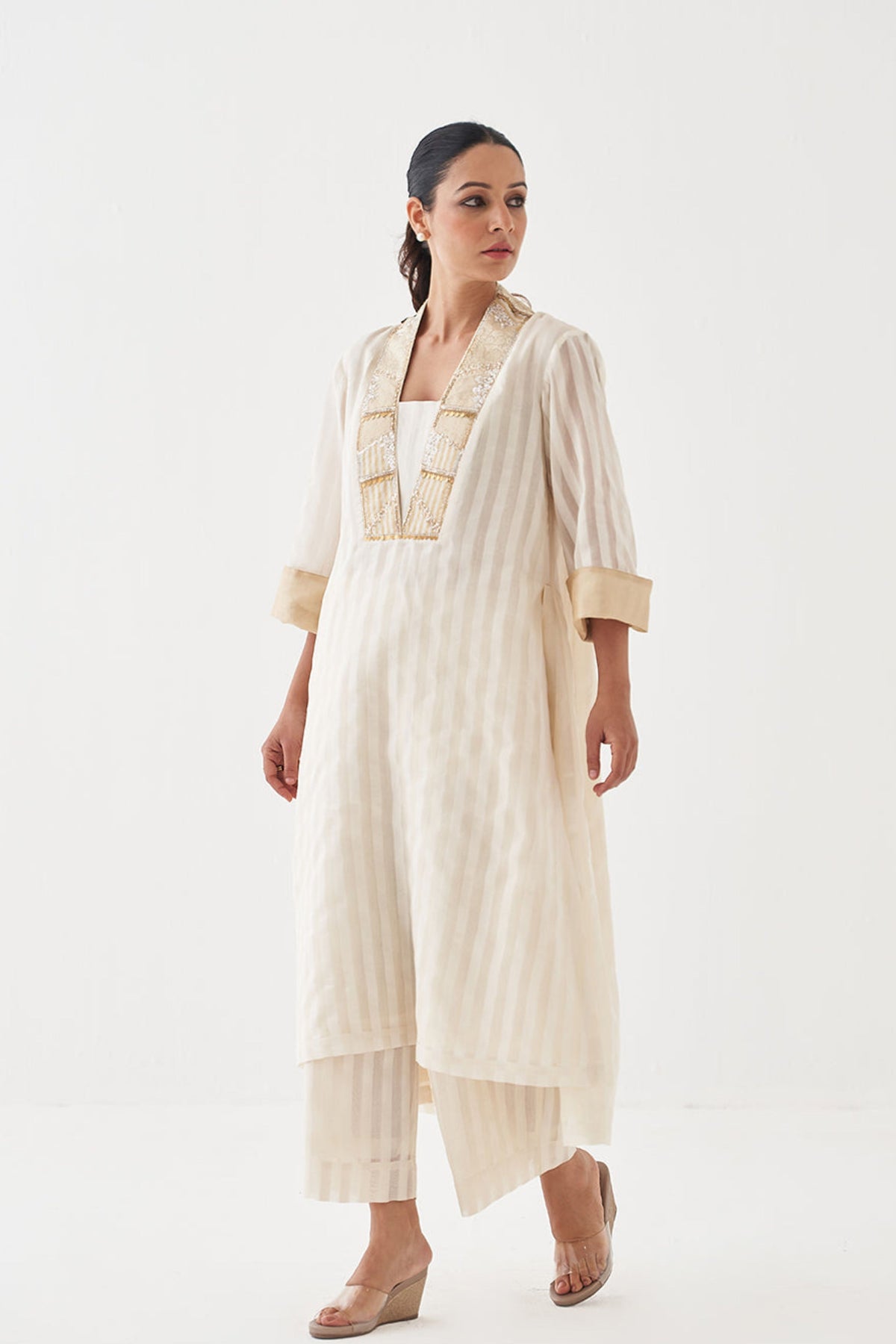 Off White Kurta Set