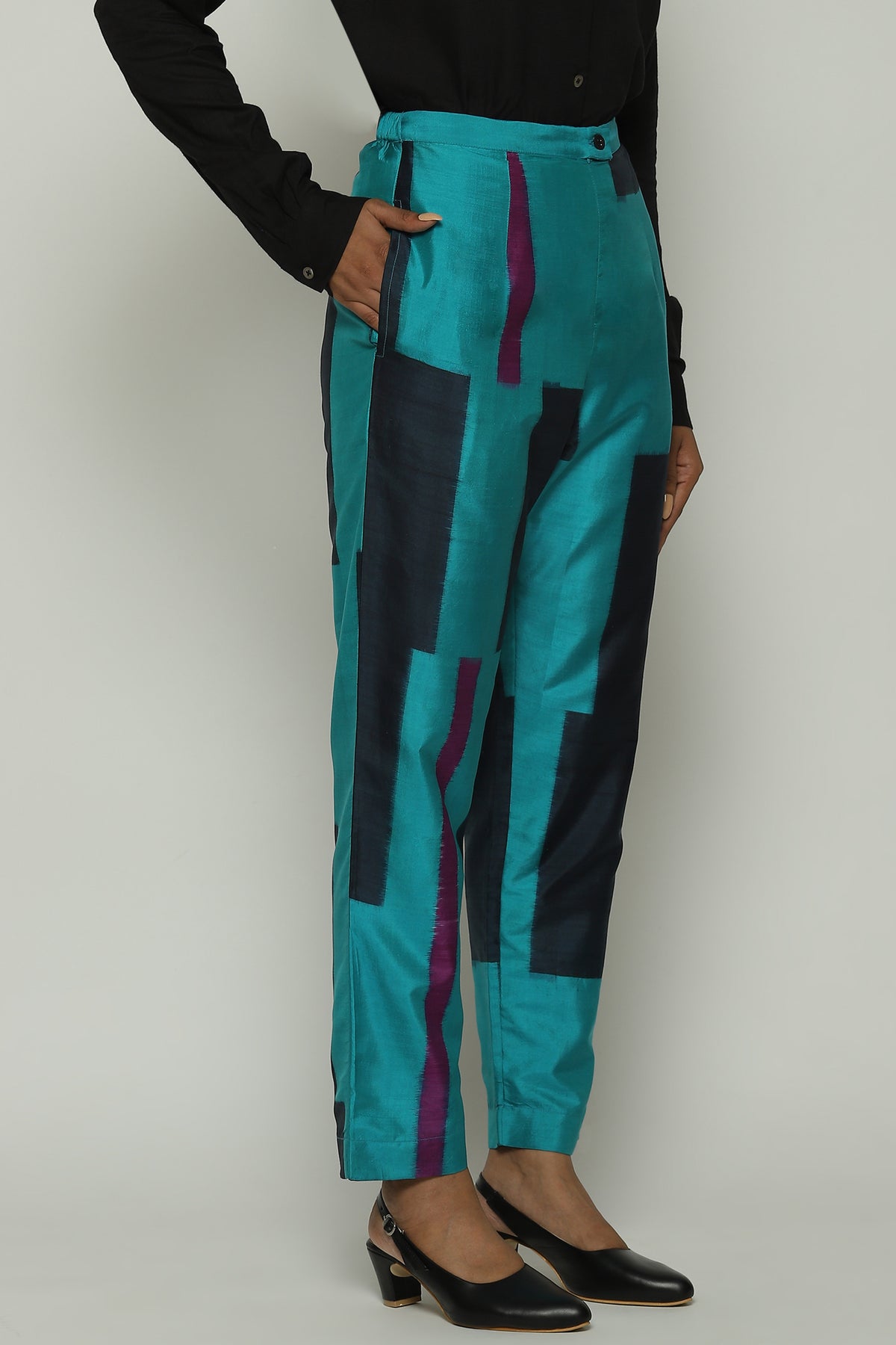 Blue Ikat Tapered Pant