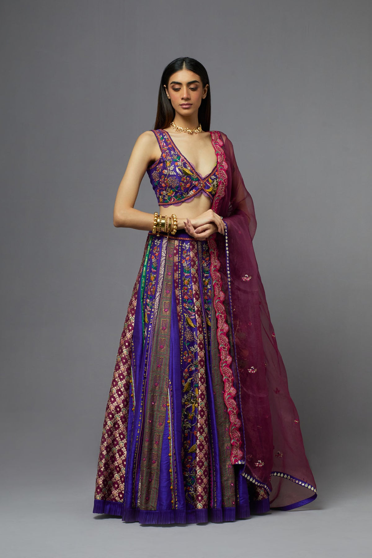 Purple Lehenga Set