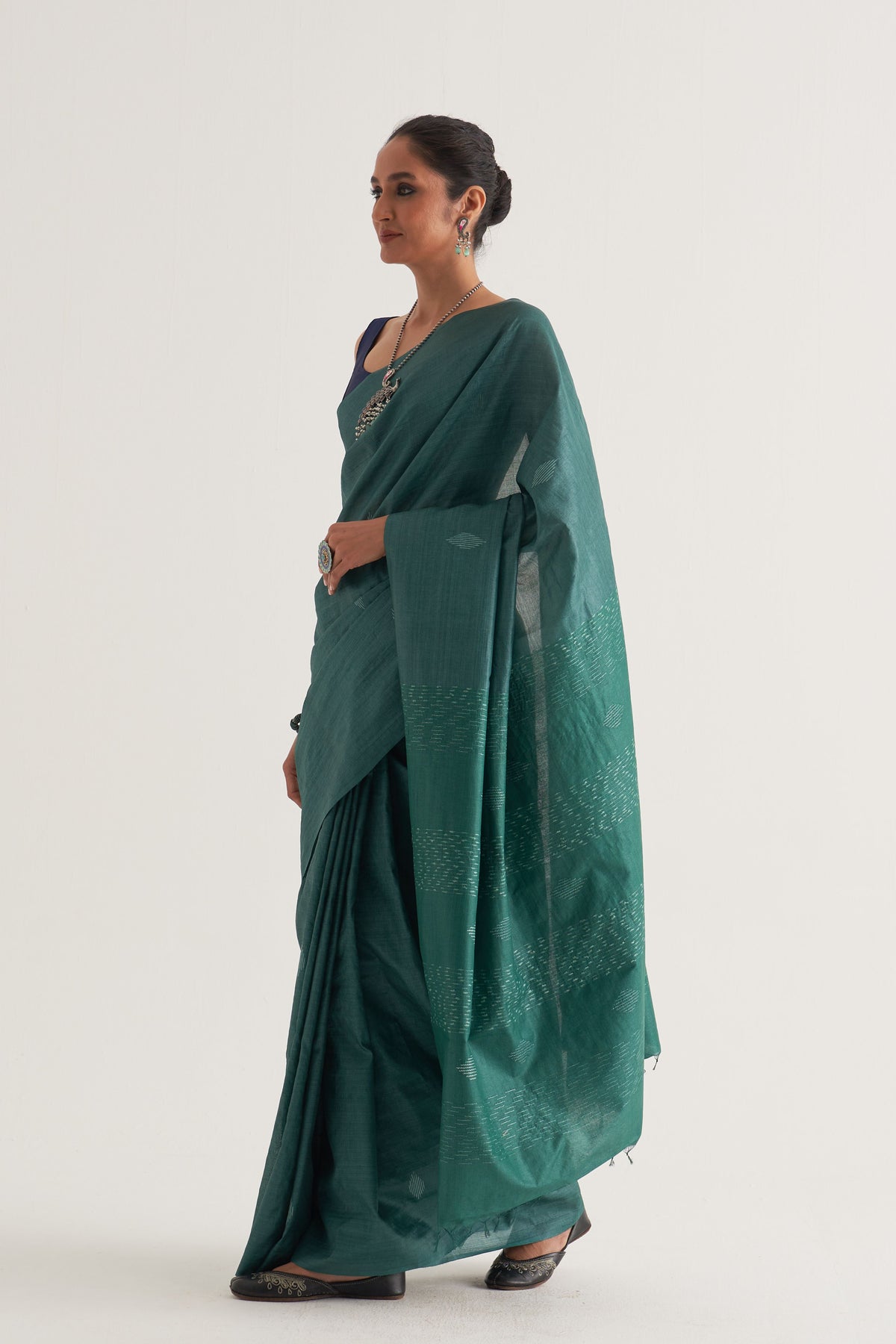 Mayur Green Saree